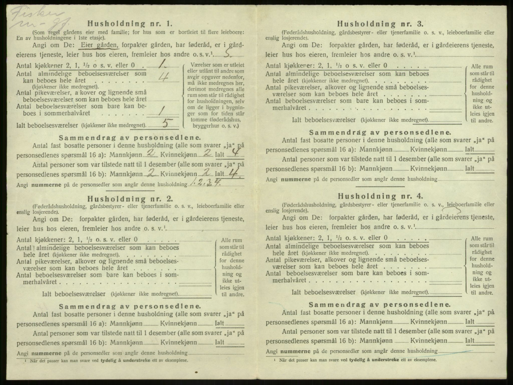 SAB, 1920 census for Kinn, 1920, p. 1736