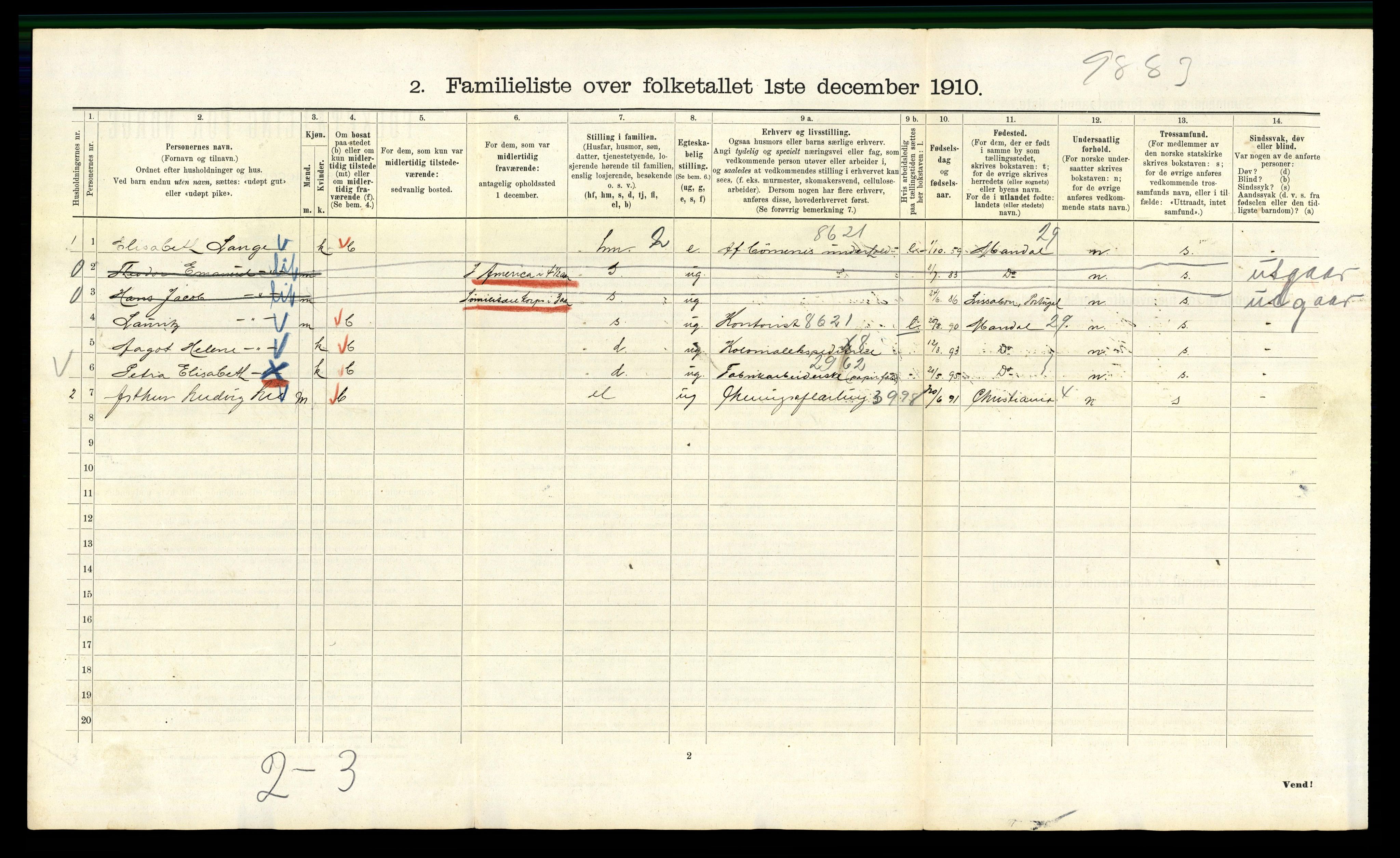 RA, 1910 census for Kristiania, 1910, p. 86190