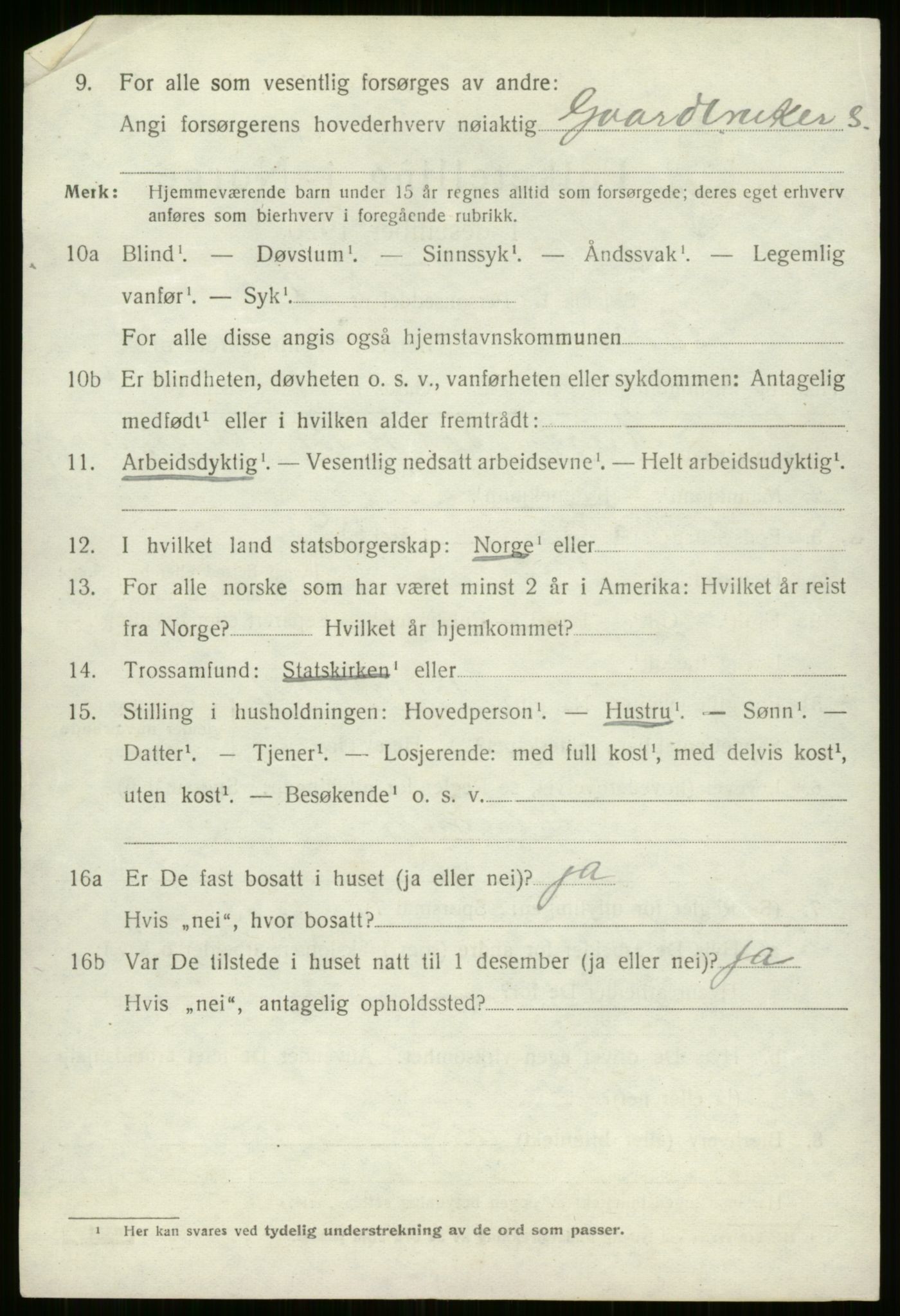 SAB, 1920 census for Breim, 1920, p. 640