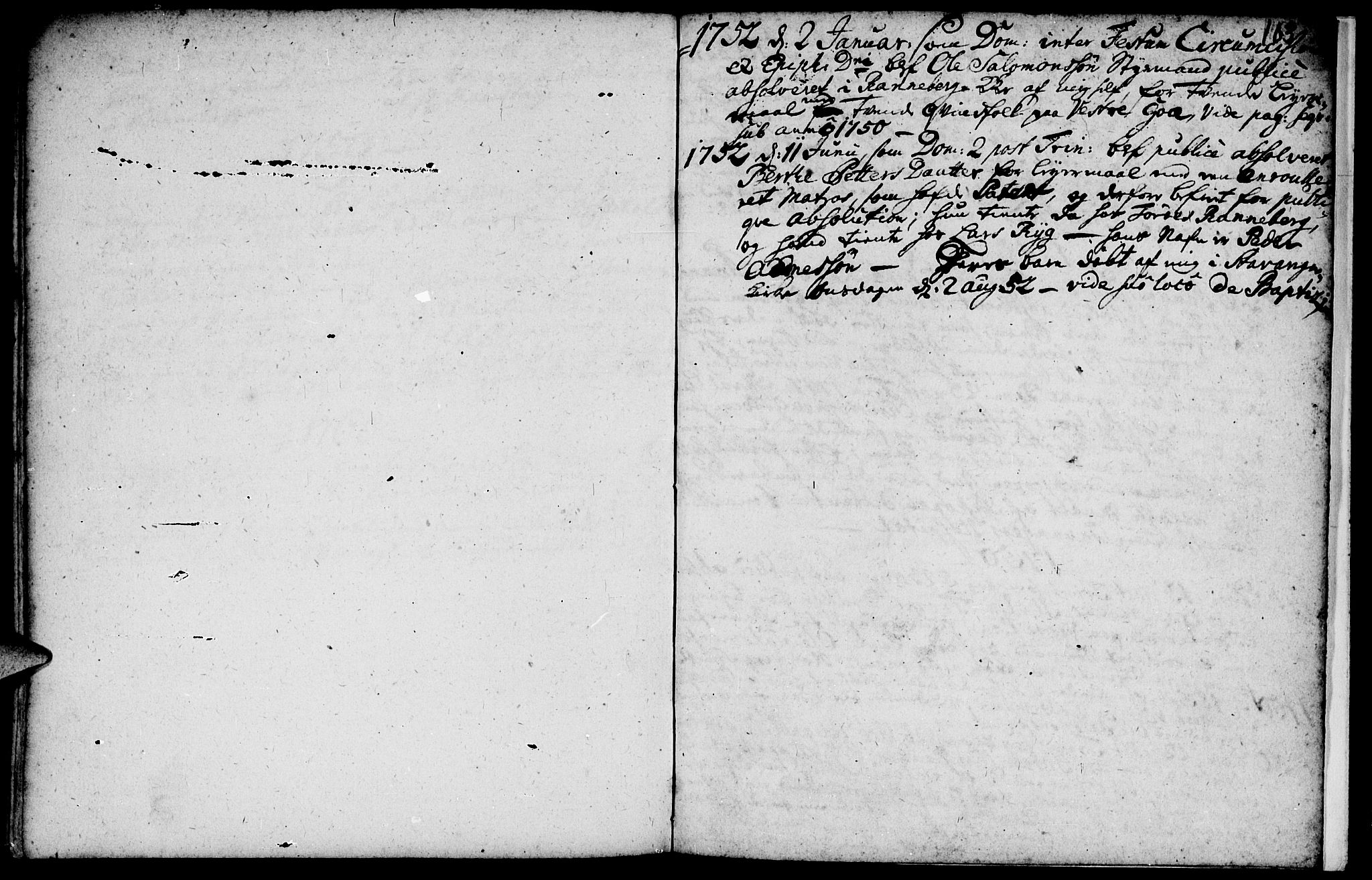 Domkirken sokneprestkontor, SAST/A-101812/001/30/30BA/L0003: Parish register (official) no. A 3 /2, 1738-1760, p. 103