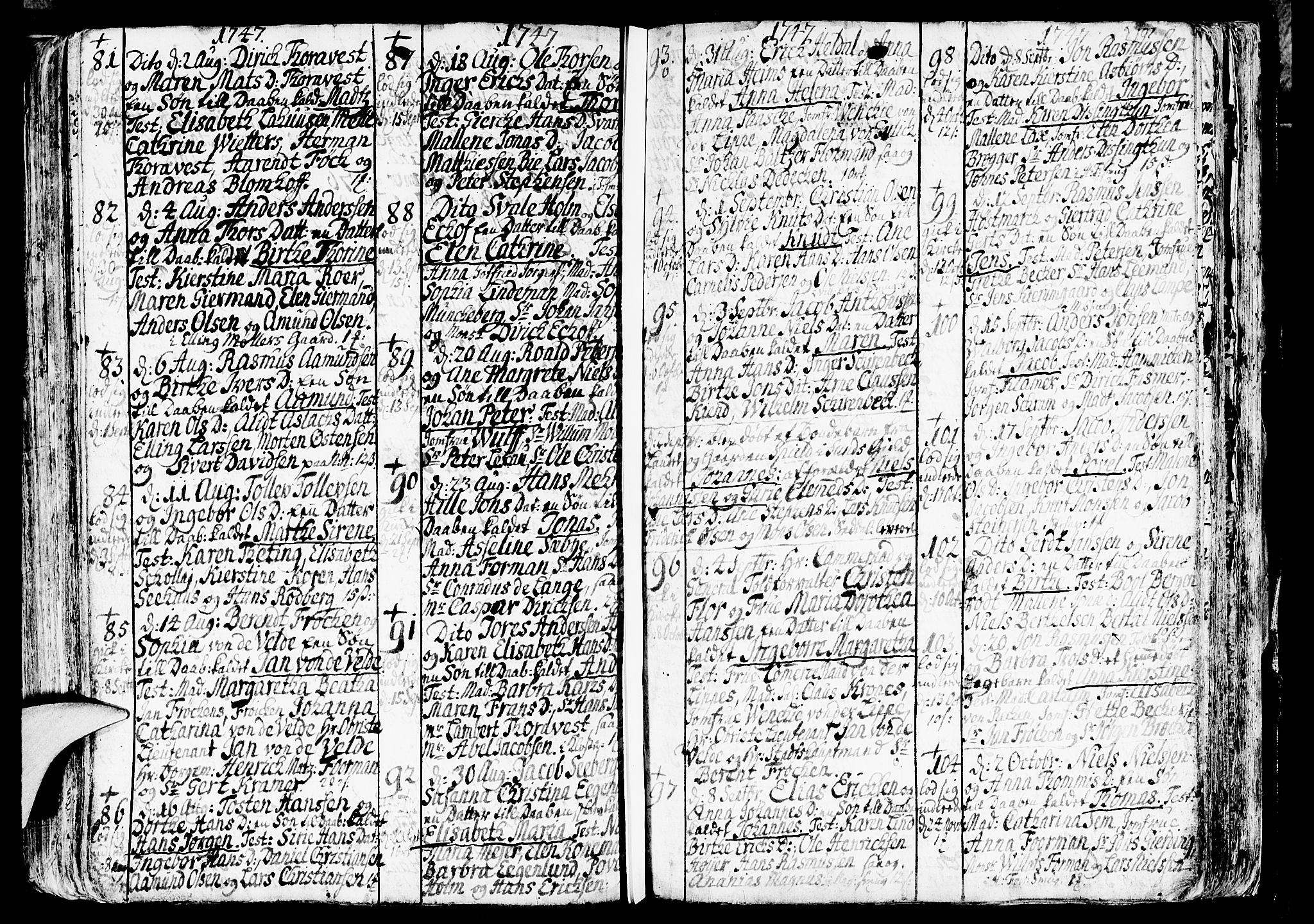 Nykirken Sokneprestembete, AV/SAB-A-77101/H/Haa/L0003: Parish register (official) no. A 3, 1717-1764, p. 219