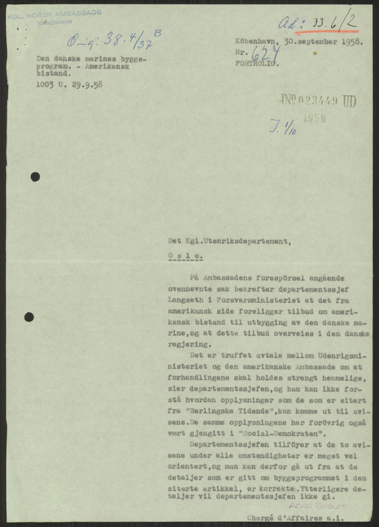 Utenriksdepartementet, RA/S-2259, 1951-1959, p. 177