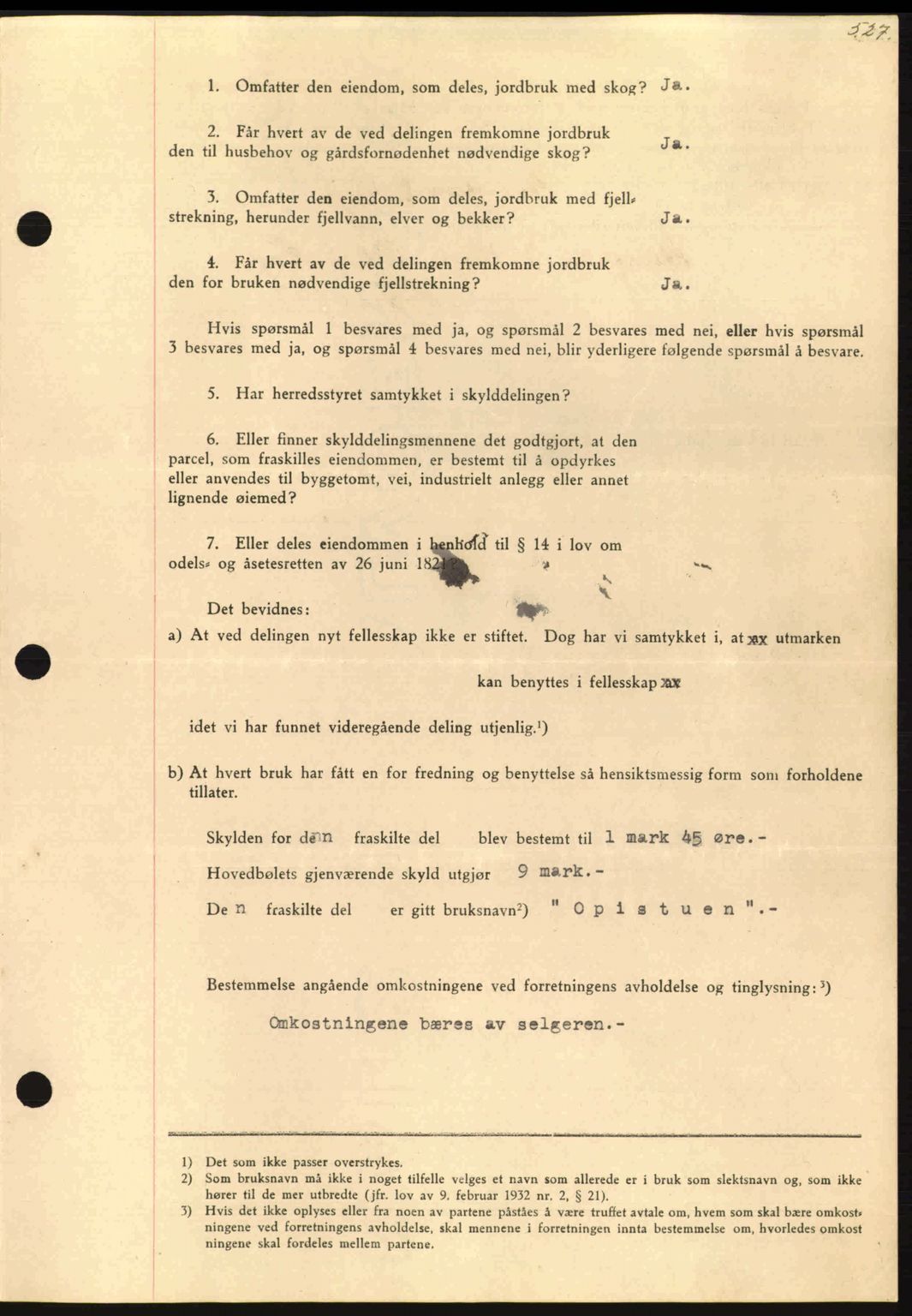 Nordmøre sorenskriveri, AV/SAT-A-4132/1/2/2Ca: Mortgage book no. A87, 1939-1940, Diary no: : 3180/1939