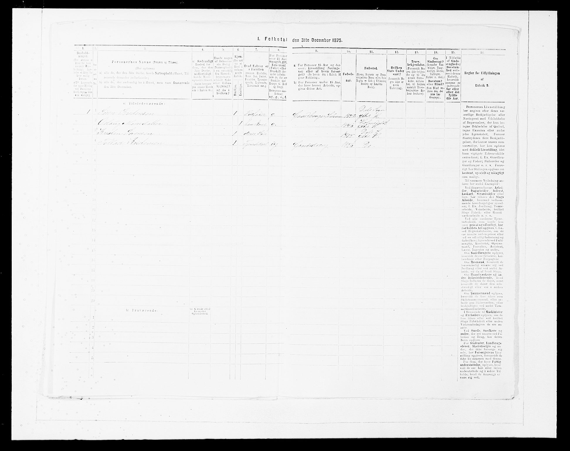 SAB, 1875 census for 1429P Ytre Holmedal, 1875, p. 466