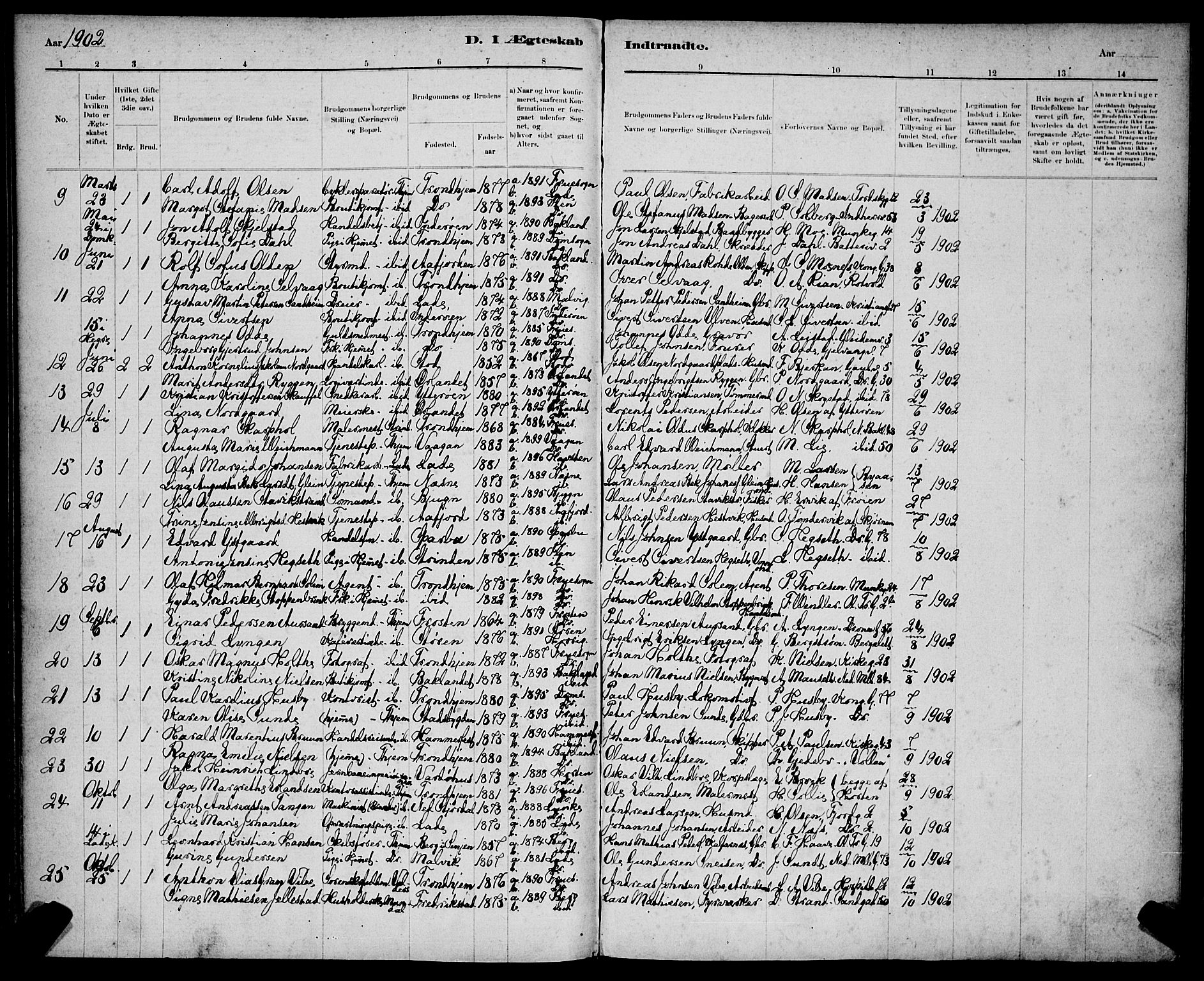 Ministerialprotokoller, klokkerbøker og fødselsregistre - Sør-Trøndelag, SAT/A-1456/602/L0143: Parish register (copy) no. 602C11, 1878-1902