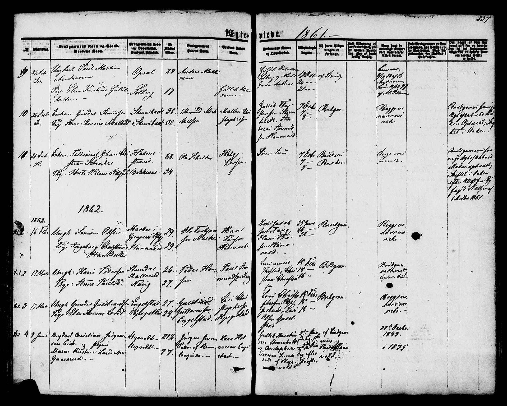 Lardal kirkebøker, AV/SAKO-A-350/F/Fa/L0007: Parish register (official) no. I 7, 1861-1880, p. 237