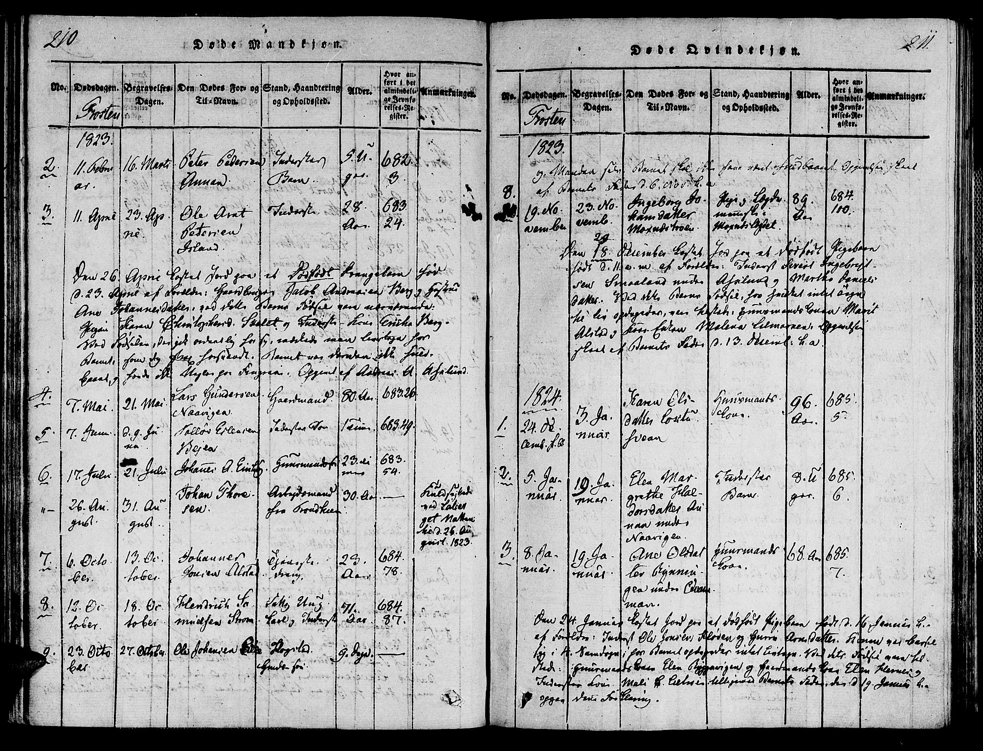 Ministerialprotokoller, klokkerbøker og fødselsregistre - Nord-Trøndelag, SAT/A-1458/713/L0112: Parish register (official) no. 713A04 /1, 1817-1827, p. 210-211