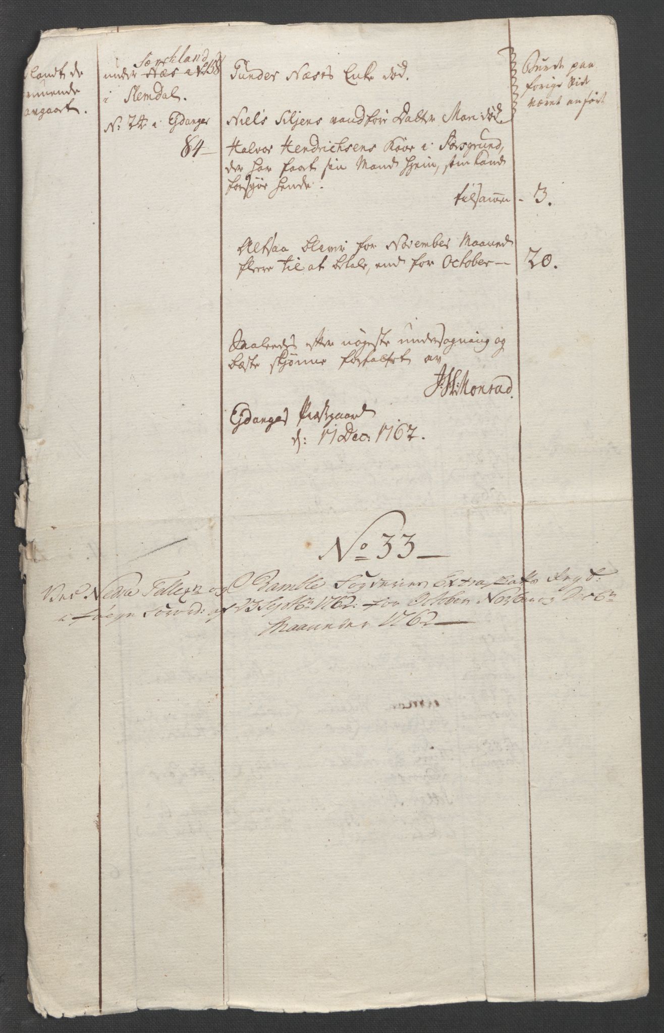 Rentekammeret inntil 1814, Reviderte regnskaper, Fogderegnskap, AV/RA-EA-4092/R37/L2239: Ekstraskatten Nedre Telemark og Bamble, 1762-1763, p. 296