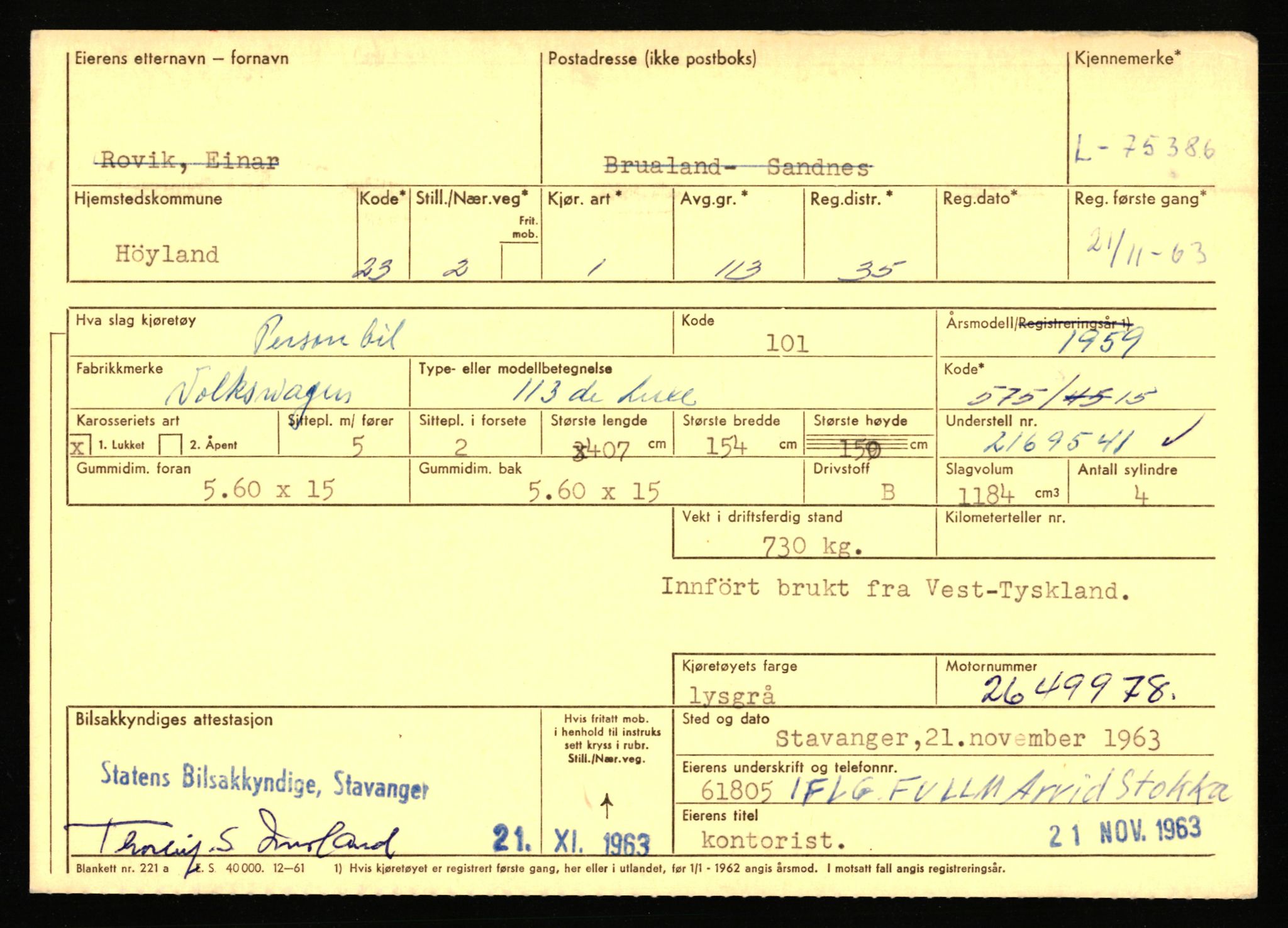 Stavanger trafikkstasjon, AV/SAST-A-101942/0/F/L0068: L-75000 - L-76799, 1930-1971, p. 523