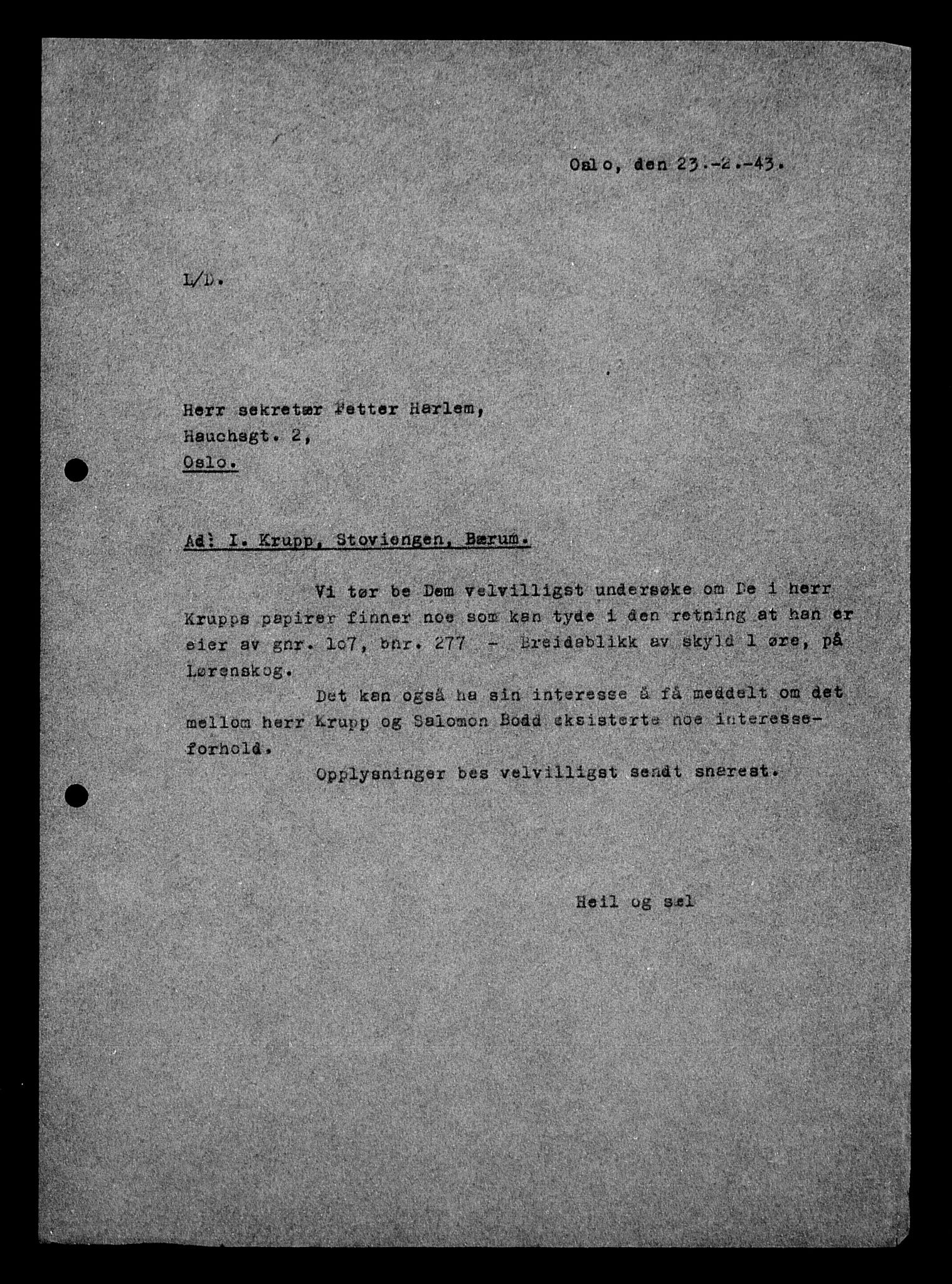 Justisdepartementet, Tilbakeføringskontoret for inndratte formuer, AV/RA-S-1564/H/Hc/Hcc/L0927: --, 1945-1947, p. 213