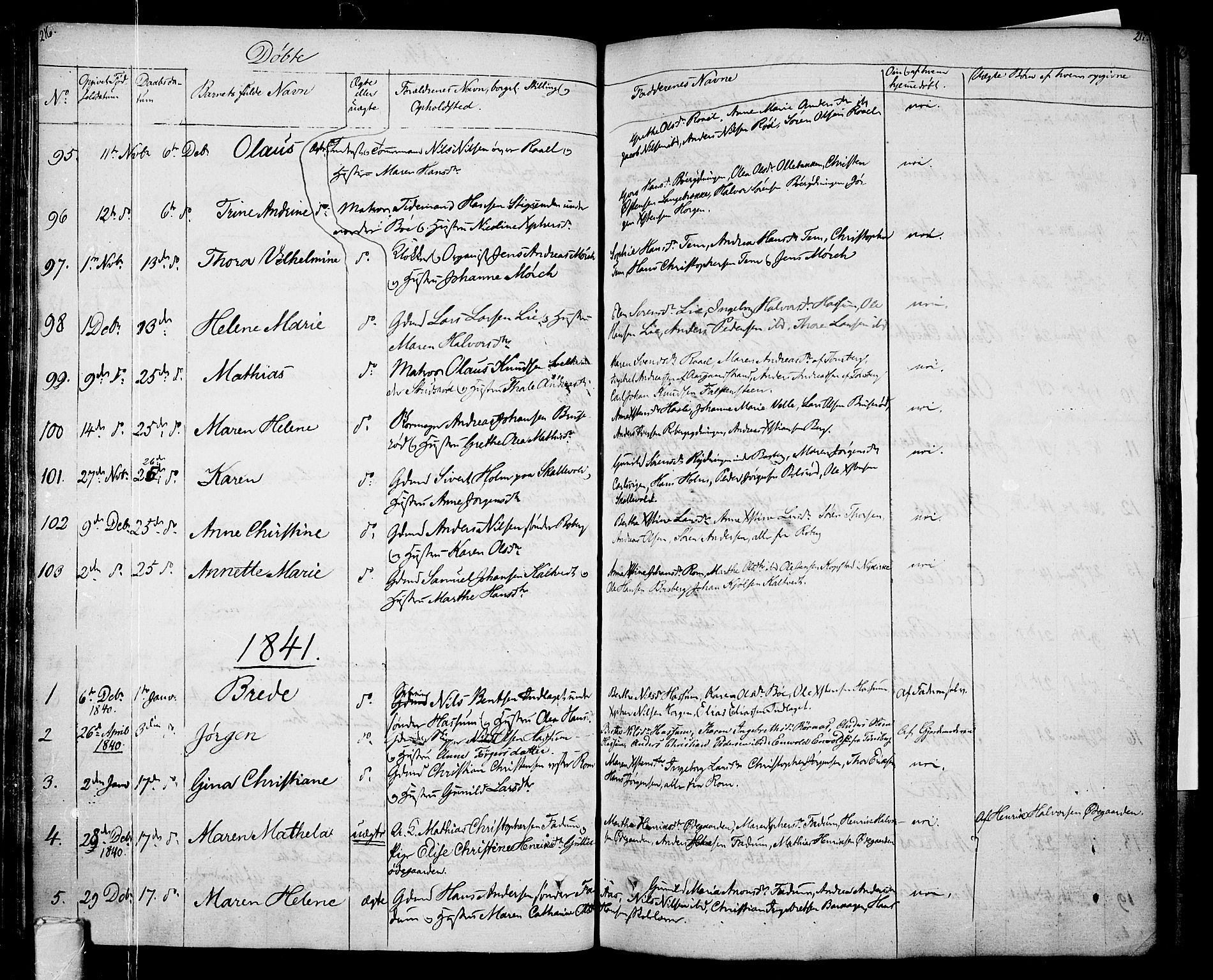 Sem kirkebøker, AV/SAKO-A-5/F/Fa/L0005: Parish register (official) no. I 5, 1825-1842, p. 216-217