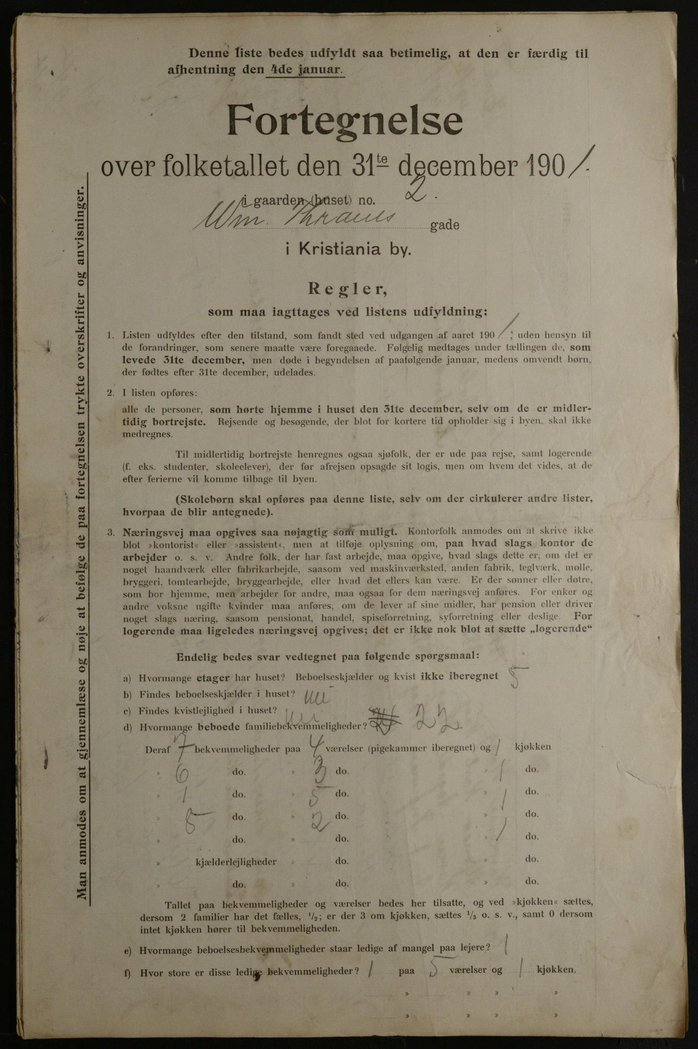 OBA, Municipal Census 1901 for Kristiania, 1901, p. 19423