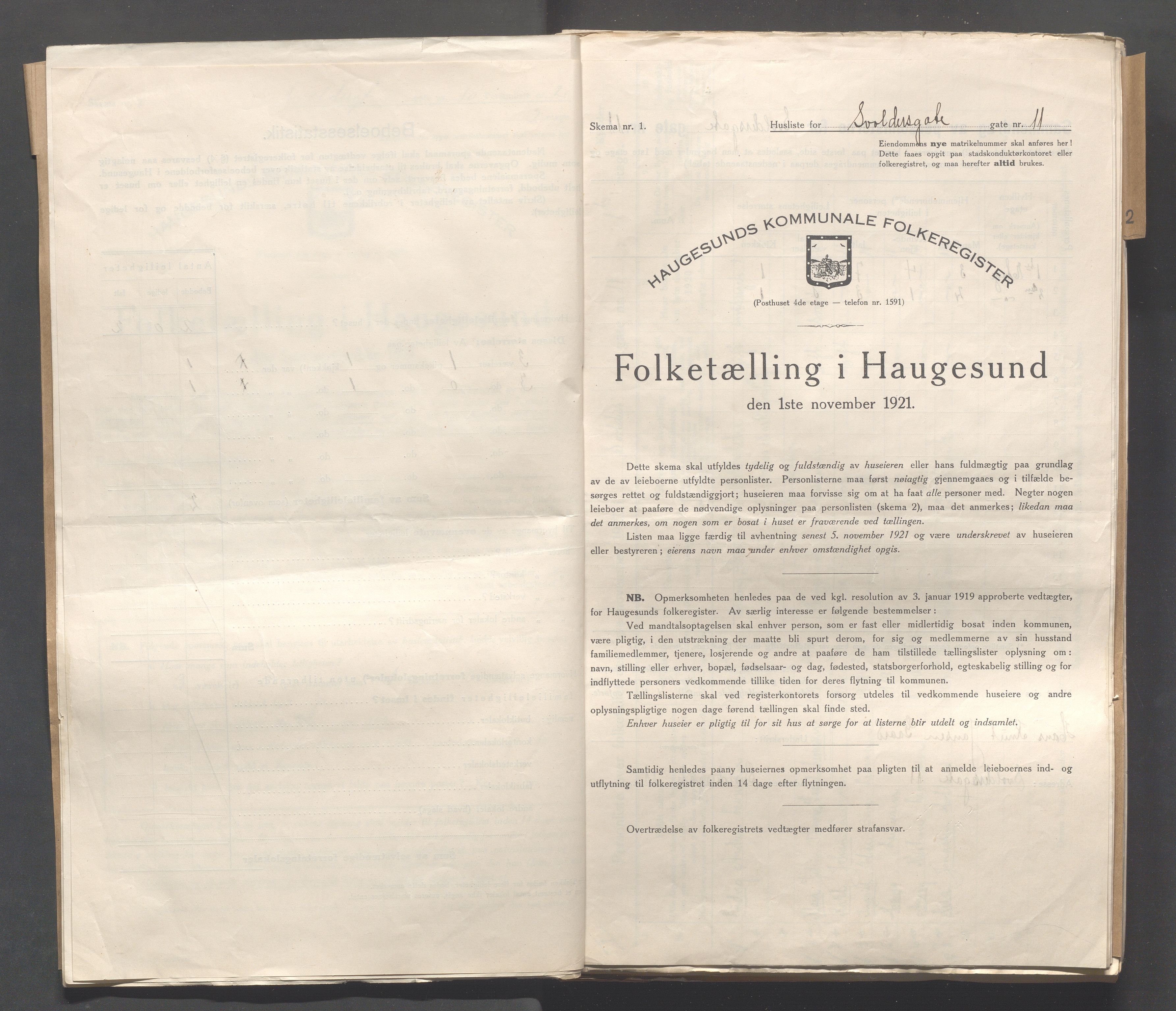 IKAR, Local census 1.11.1921 for Haugesund, 1921, p. 4983