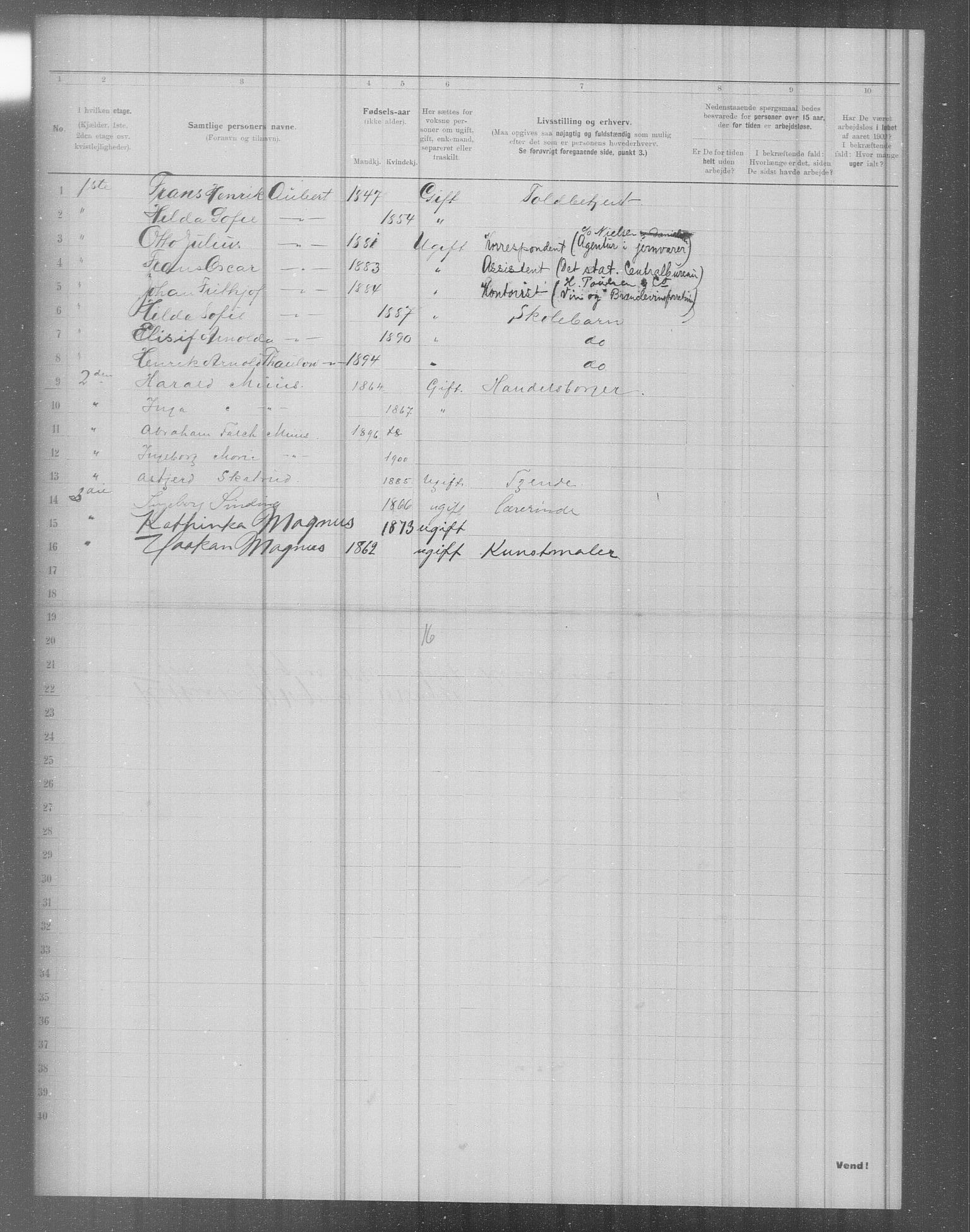 OBA, Municipal Census 1902 for Kristiania, 1902, p. 3553