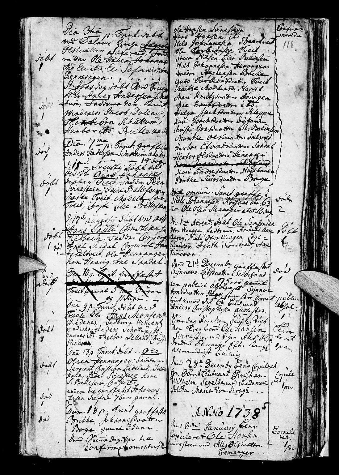 Os sokneprestembete, AV/SAB-A-99929: Parish register (official) no. A 5, 1669-1760, p. 116