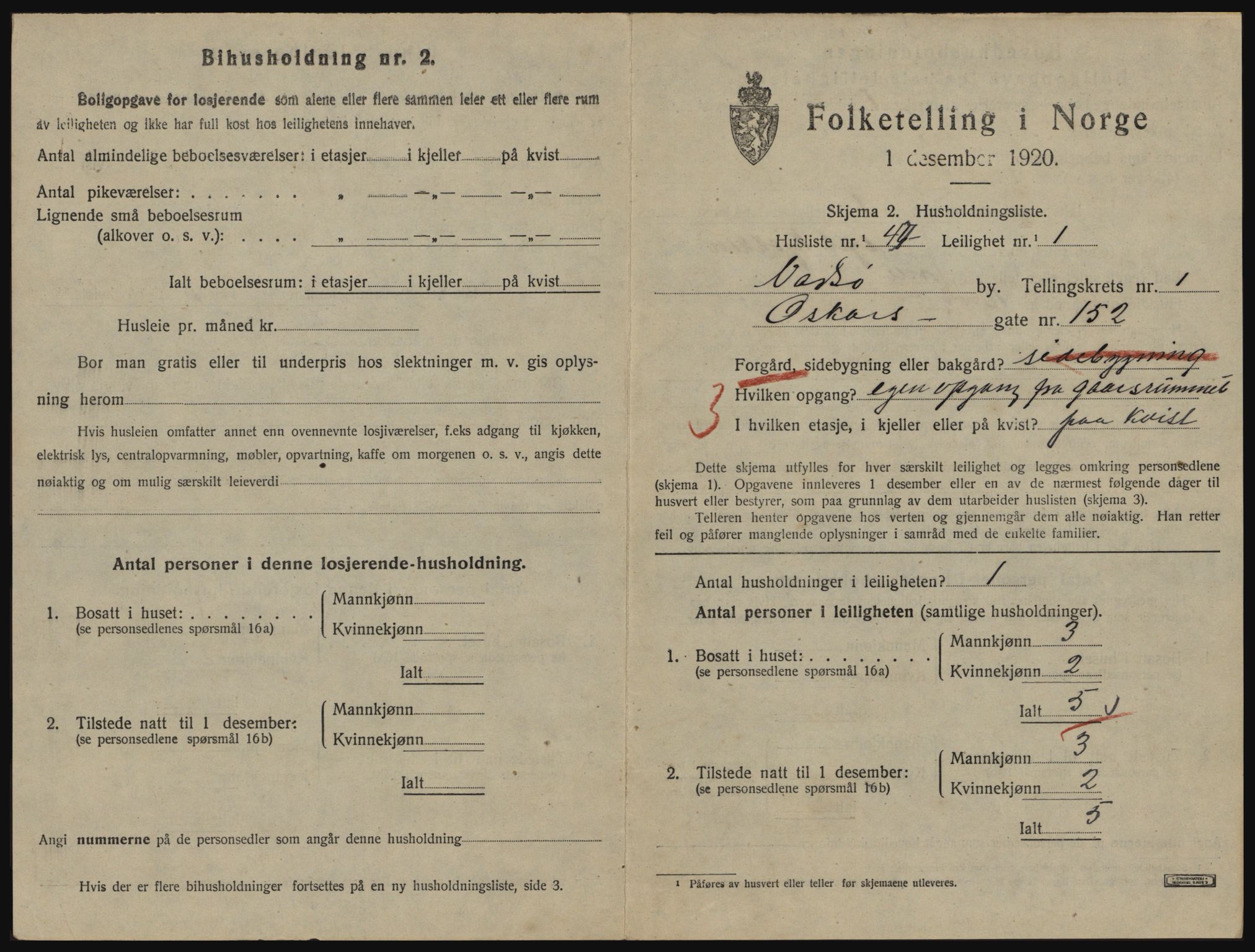 SATØ, 1920 census for Vadsø, 1920, p. 698