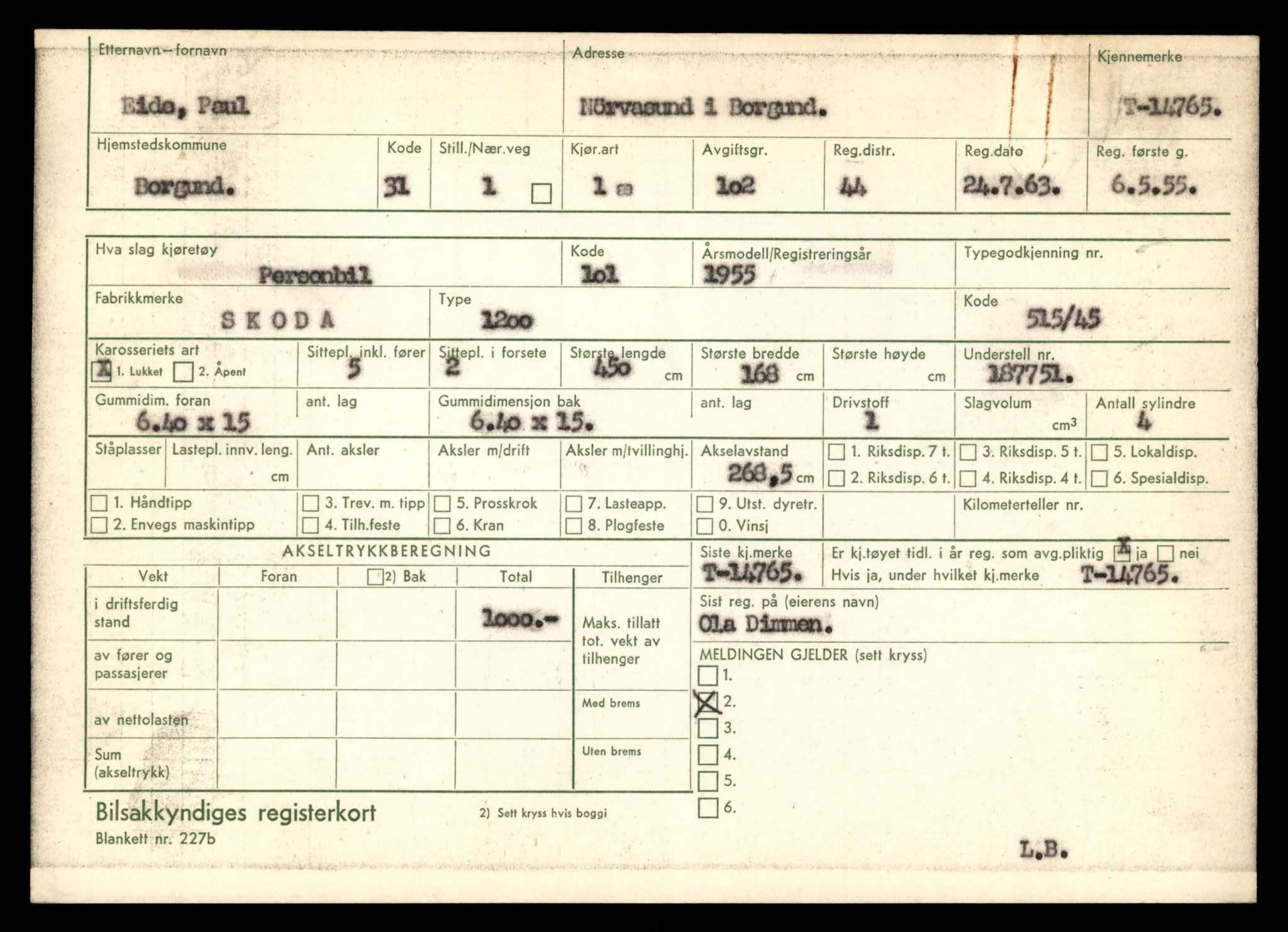 Møre og Romsdal vegkontor - Ålesund trafikkstasjon, AV/SAT-A-4099/F/Fe/L0048: Registreringskort for kjøretøy T 14721 - T 14863, 1927-1998, p. 880