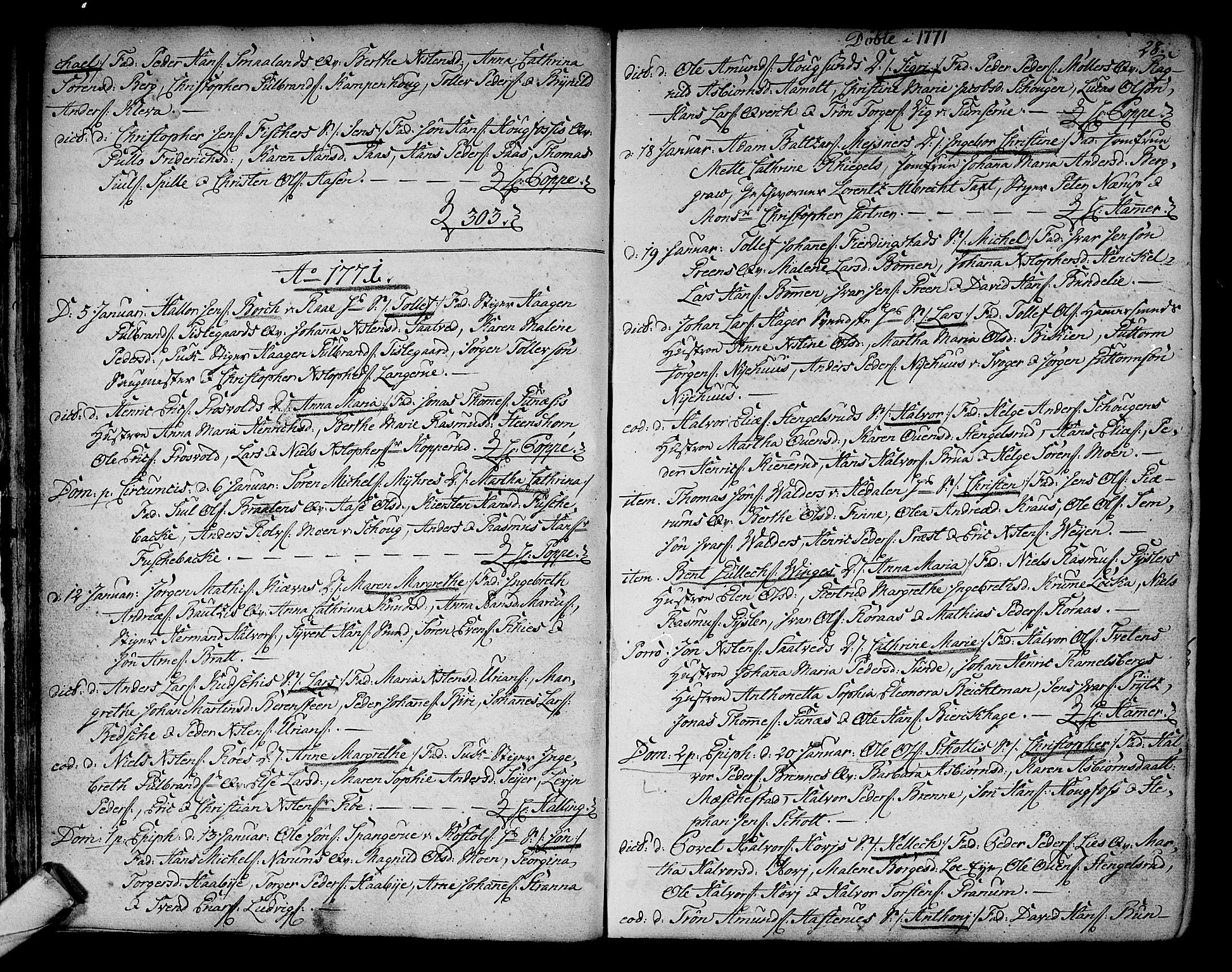 Kongsberg kirkebøker, SAKO/A-22/F/Fa/L0005: Parish register (official) no. I 5, 1769-1782, p. 28