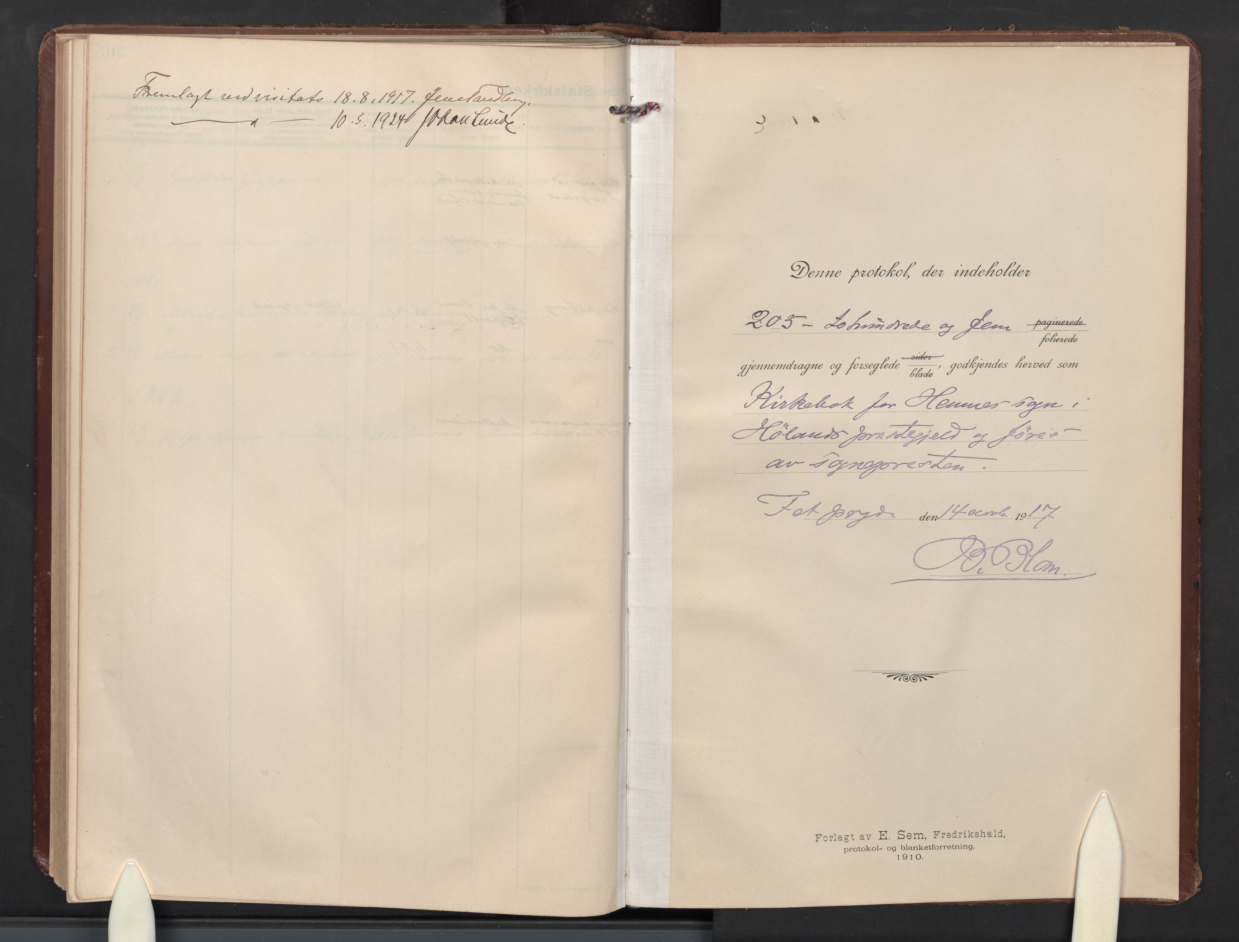 Høland prestekontor Kirkebøker, SAO/A-10346a/F/Fb: Parish register (official) no. II 4, 1913-1924