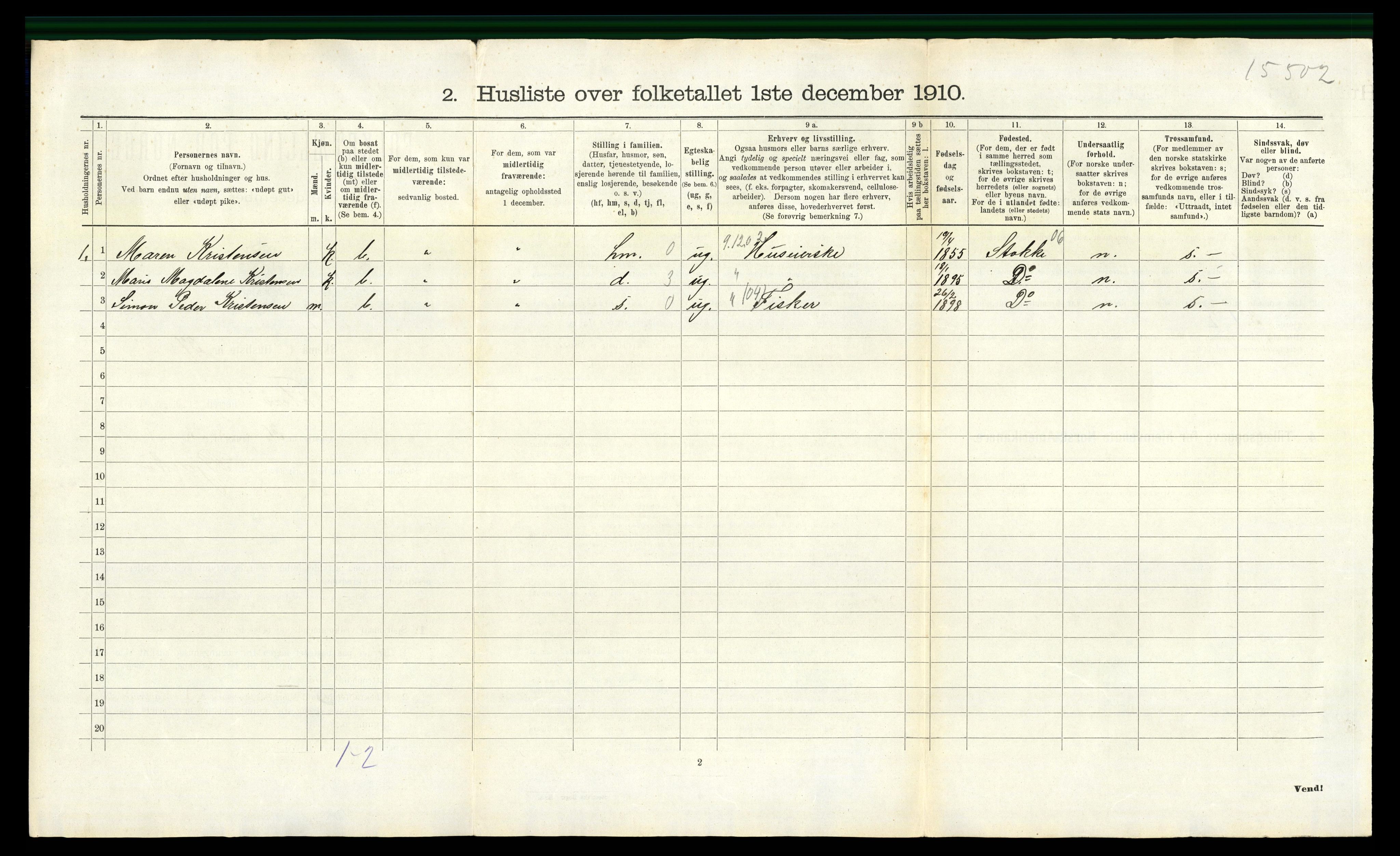 RA, 1910 census for Nøtterøy, 1910, p. 2455