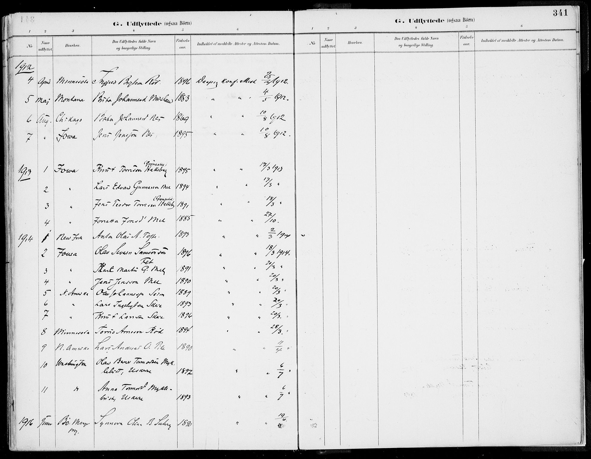 Kvinnherad sokneprestembete, SAB/A-76401/H/Haa: Parish register (official) no. B  1, 1887-1921, p. 341