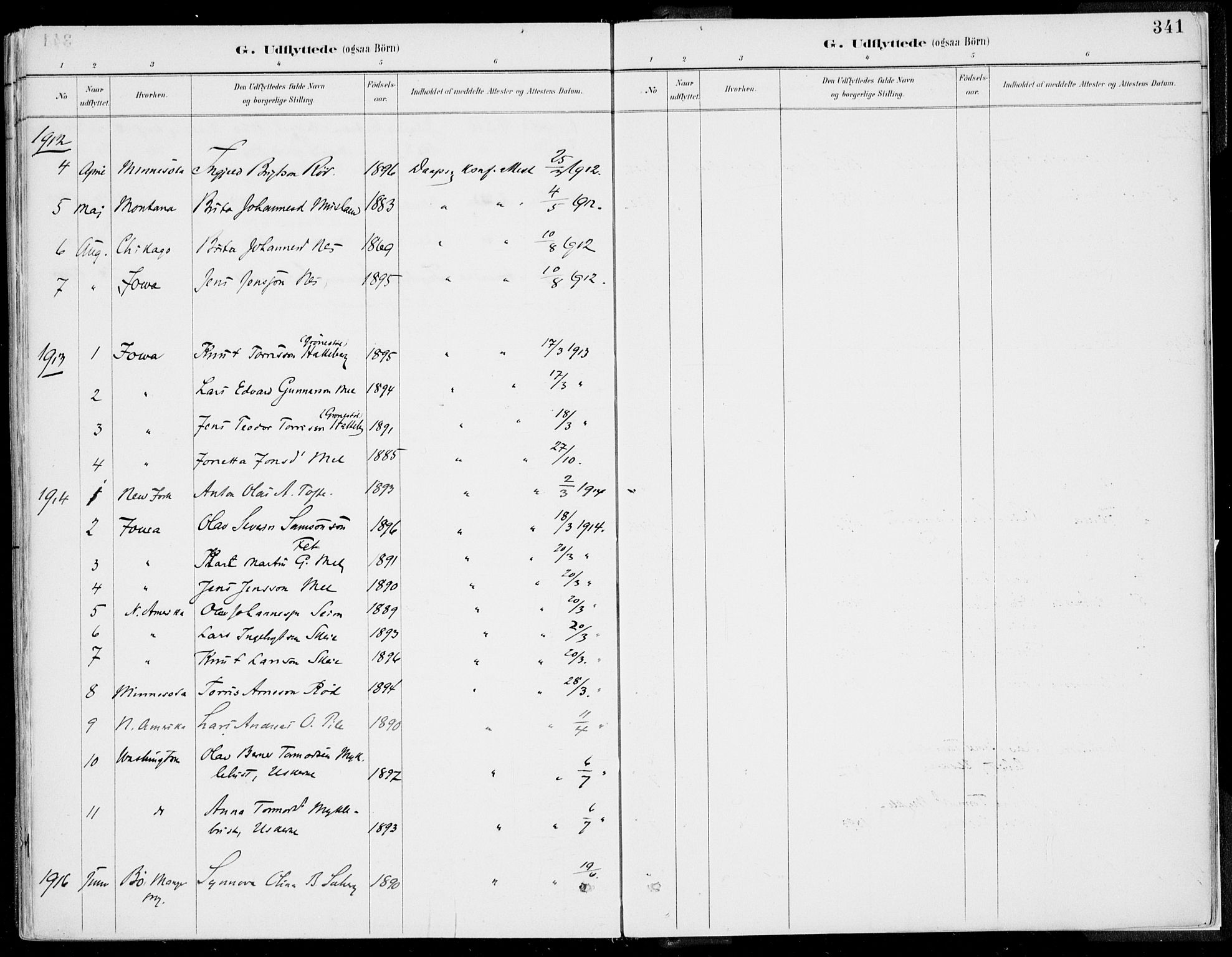 Kvinnherad sokneprestembete, AV/SAB-A-76401/H/Haa: Parish register (official) no. B  1, 1887-1921, p. 341