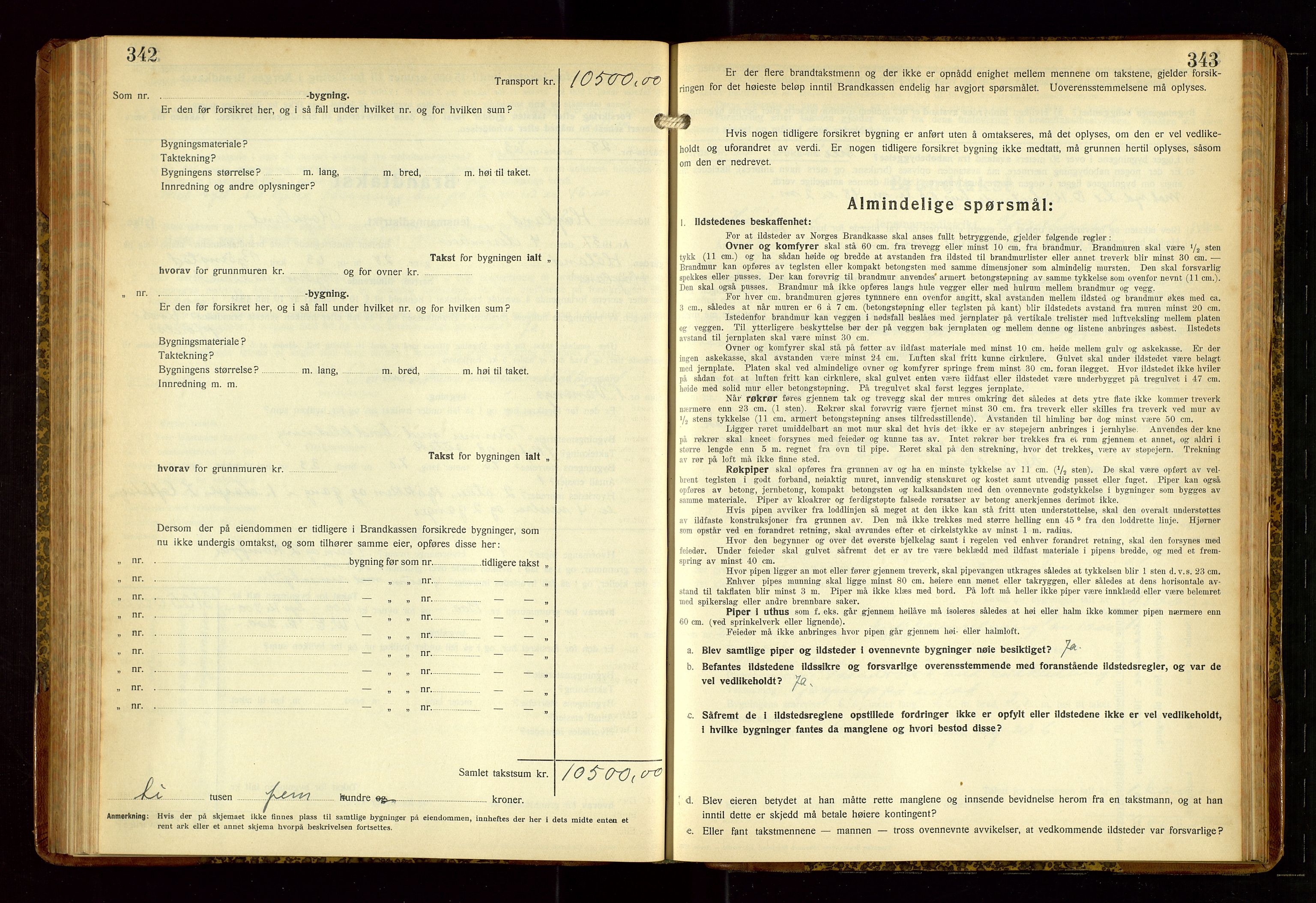 Høyland/Sandnes lensmannskontor, AV/SAST-A-100166/Gob/L0006: "Brandtakstprotokoll", 1936-1938, p. 342-343