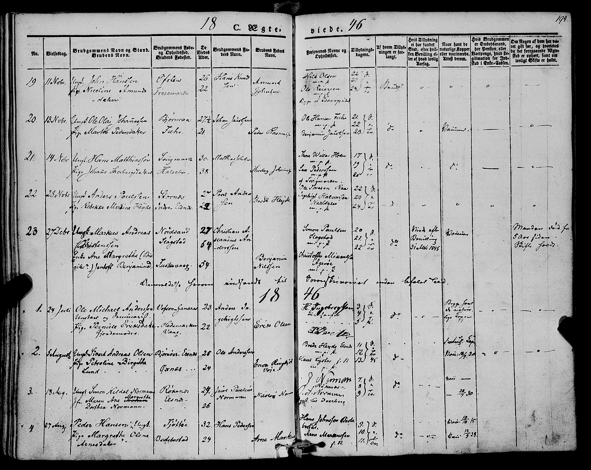 Trondenes sokneprestkontor, SATØ/S-1319/H/Ha/L0009kirke: Parish register (official) no. 9, 1841-1852, p. 194