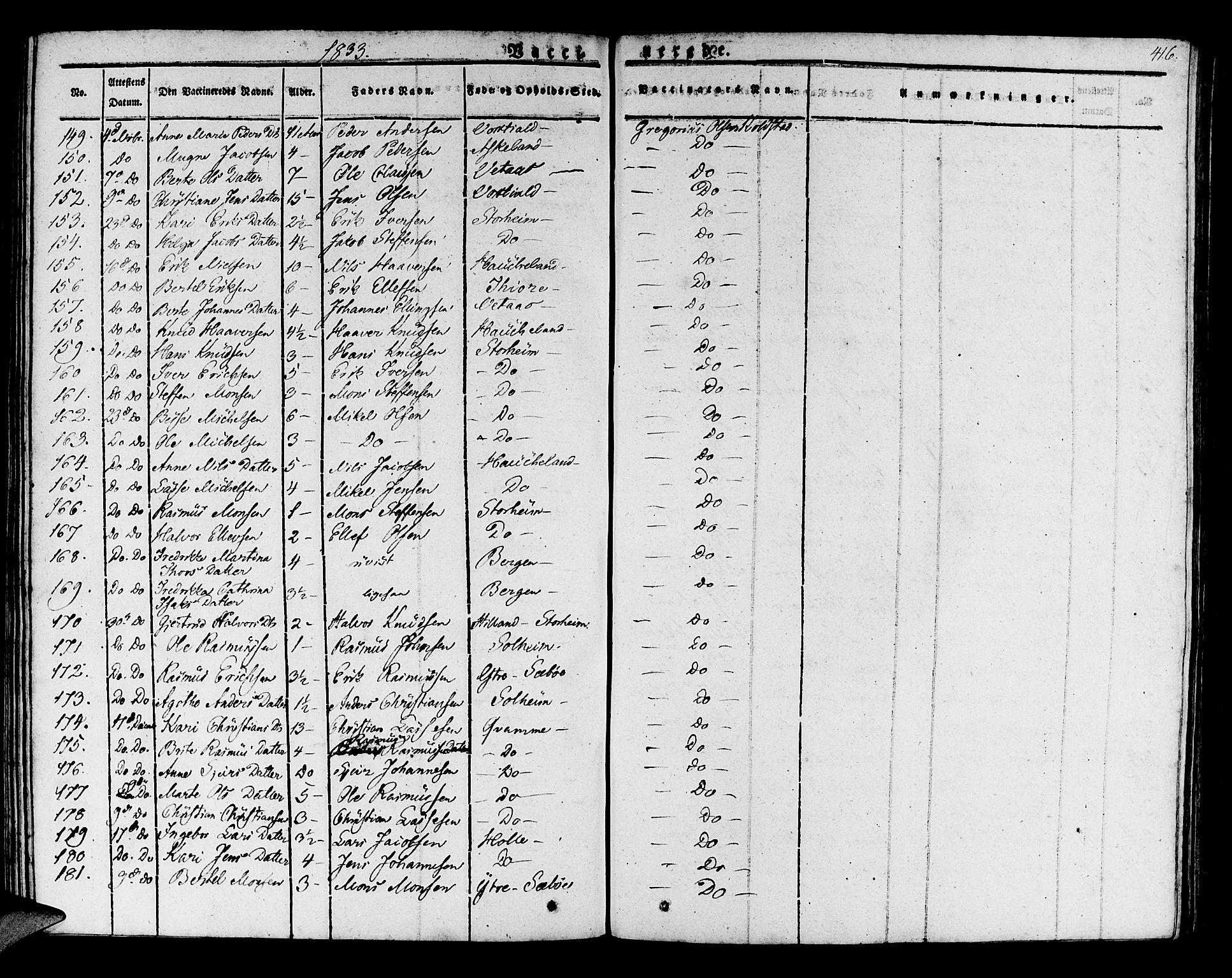 Manger sokneprestembete, SAB/A-76801/H/Haa: Parish register (official) no. A 4, 1824-1838, p. 416