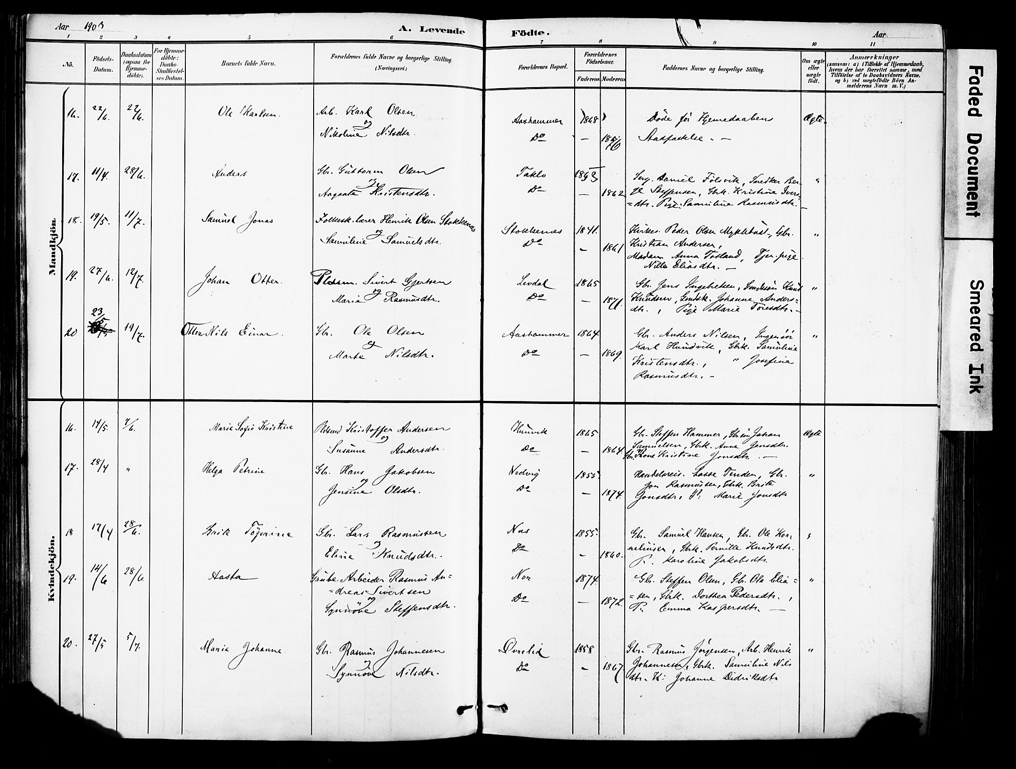 Eid sokneprestembete, AV/SAB-A-82301/H/Haa/Haab/L0001: Parish register (official) no. B 1, 1879-1906