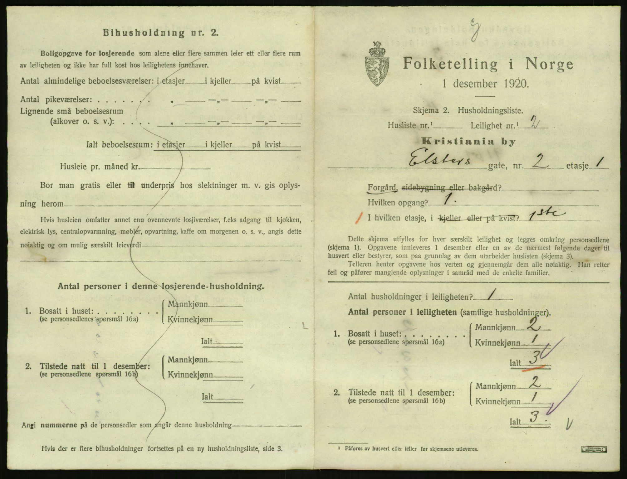 SAO, 1920 census for Kristiania, 1920, p. 19828