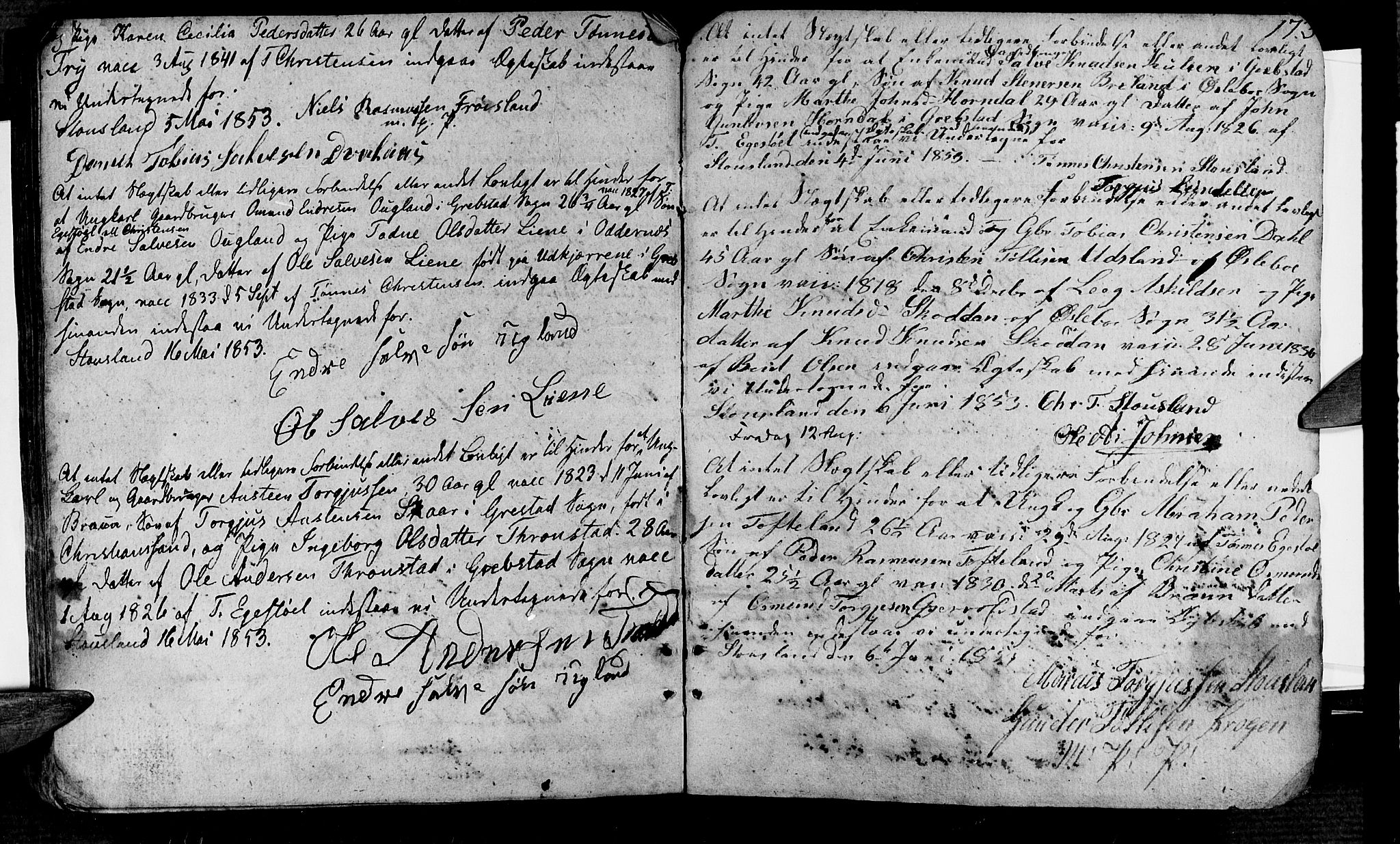 Søgne sokneprestkontor, AV/SAK-1111-0037/F/Fa/Fab/L0007: Parish register (official) no. A 7, 1791-1851, p. 173