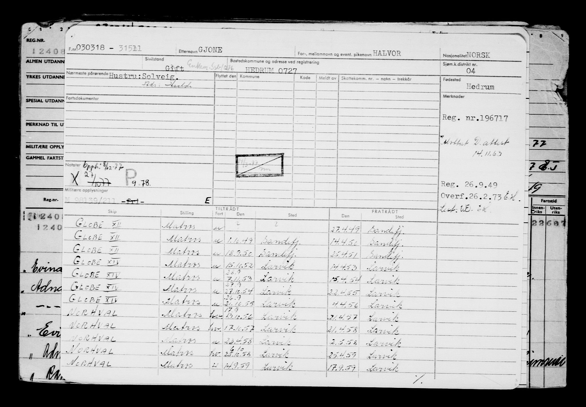 Direktoratet for sjømenn, AV/RA-S-3545/G/Gb/L0156: Hovedkort, 1918, p. 40