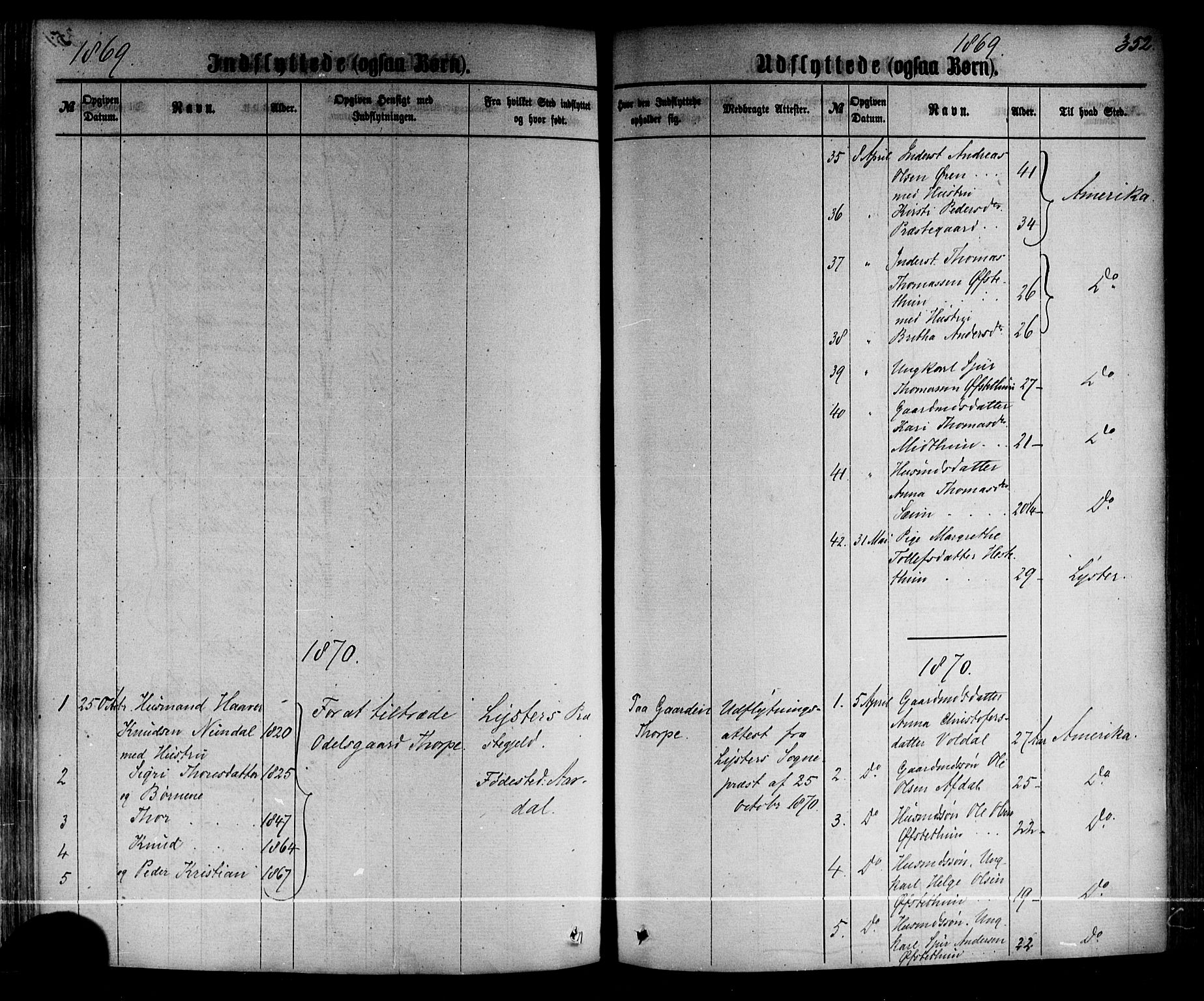 Årdal sokneprestembete, SAB/A-81701: Parish register (official) no. A 3, 1863-1886, p. 352