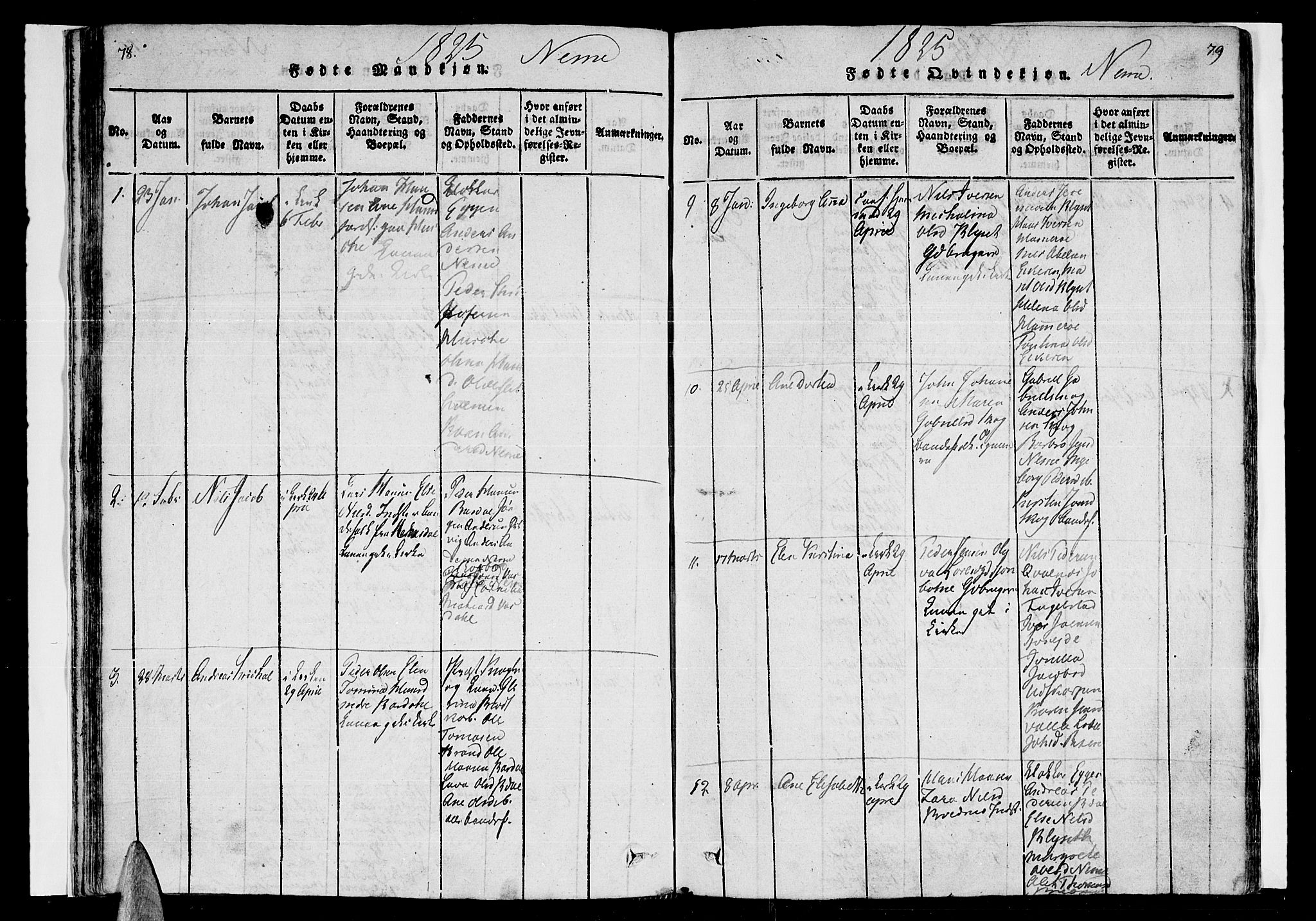 Ministerialprotokoller, klokkerbøker og fødselsregistre - Nordland, AV/SAT-A-1459/838/L0546: Parish register (official) no. 838A05 /1, 1820-1828, p. 78-79