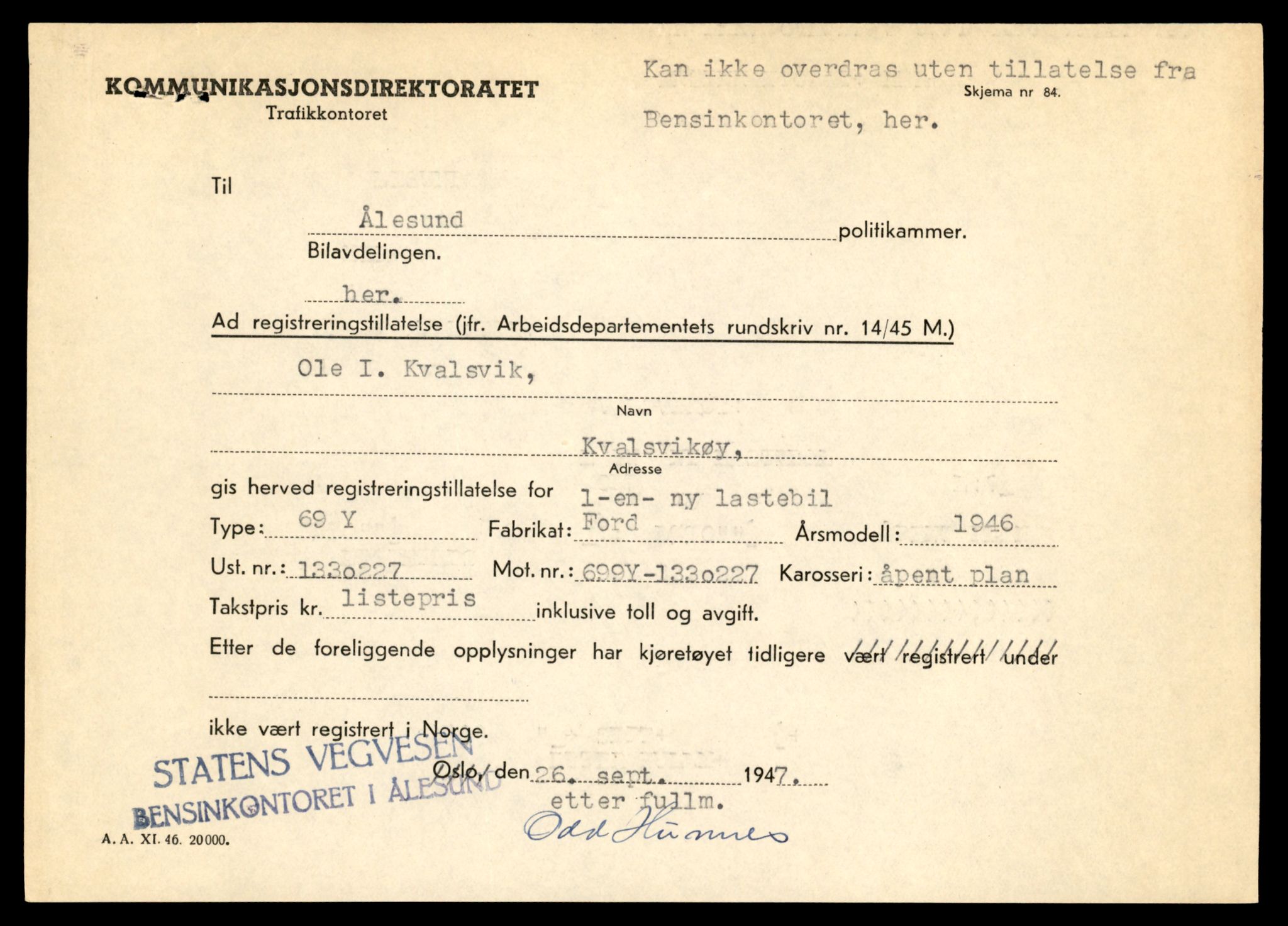 Møre og Romsdal vegkontor - Ålesund trafikkstasjon, AV/SAT-A-4099/F/Fe/L0033: Registreringskort for kjøretøy T 12151 - T 12474, 1927-1998, p. 263