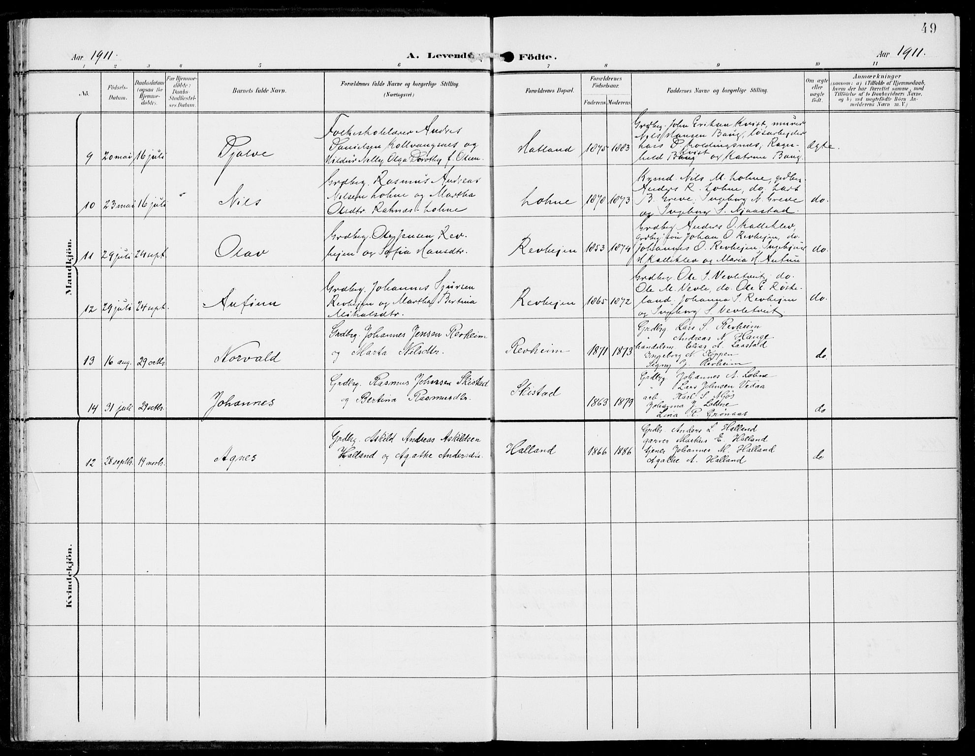 Haus sokneprestembete, AV/SAB-A-75601/H/Haa: Parish register (official) no. C  2, 1900-1915, p. 49