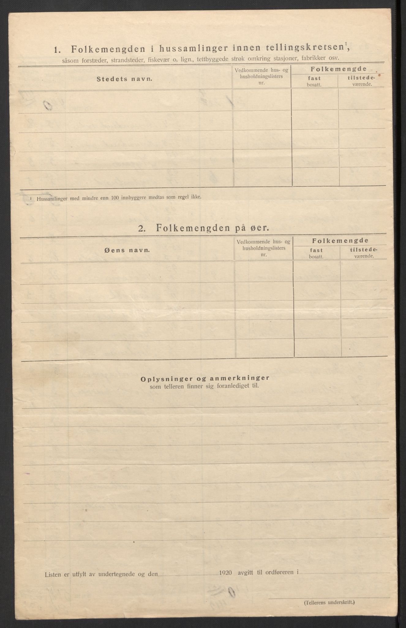 SAH, 1920 census for Biri, 1920, p. 30