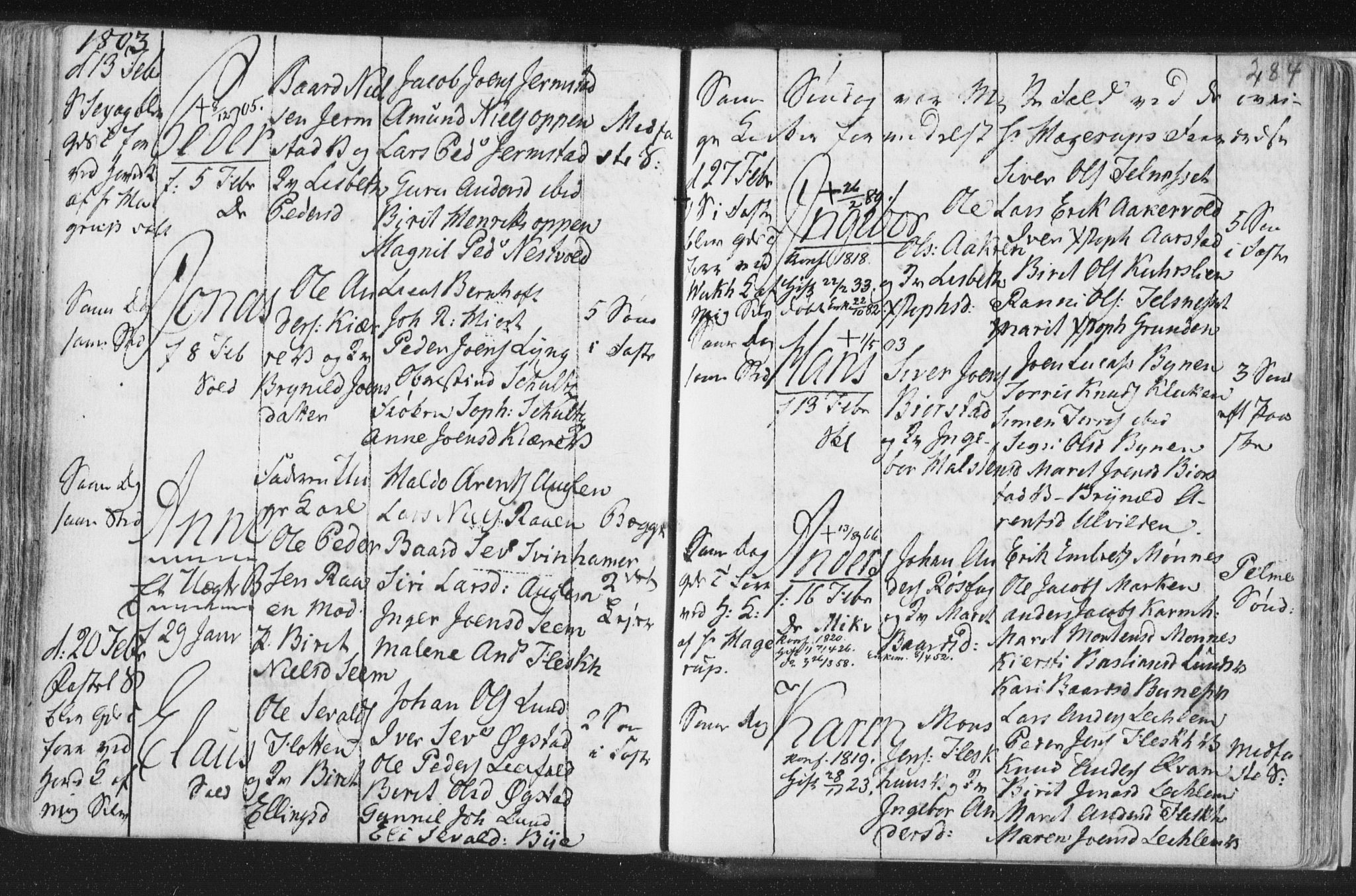 Ministerialprotokoller, klokkerbøker og fødselsregistre - Nord-Trøndelag, AV/SAT-A-1458/723/L0232: Parish register (official) no. 723A03, 1781-1804, p. 284