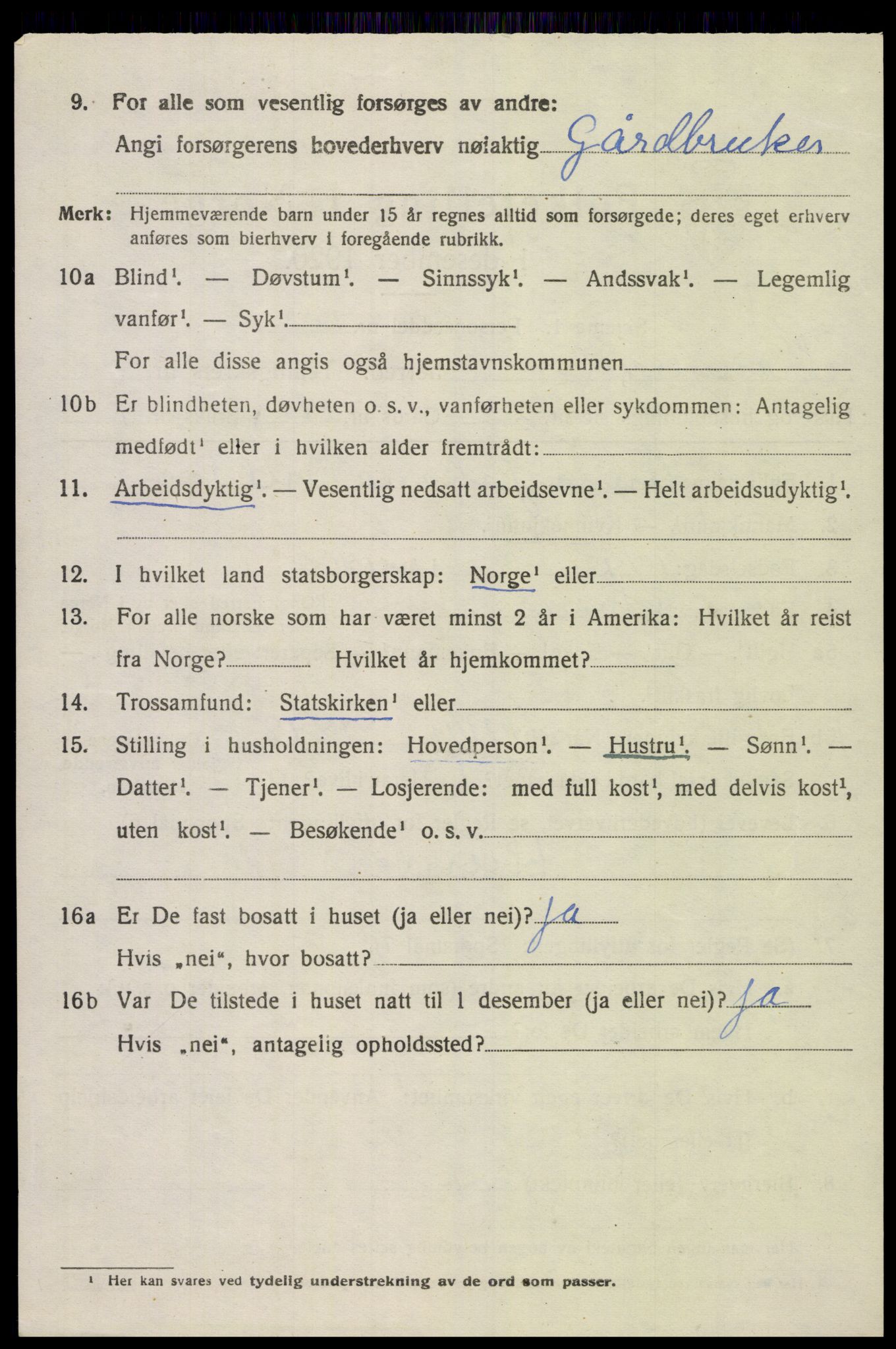 SAK, 1920 census for Spangereid, 1920, p. 1722