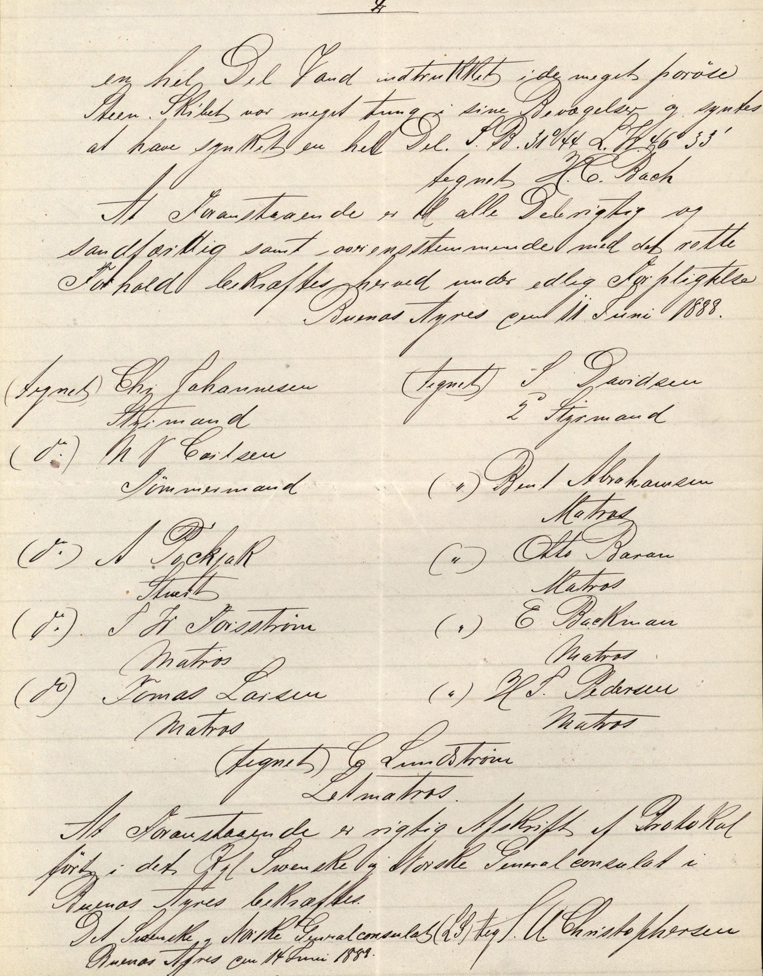 Pa 63 - Østlandske skibsassuranceforening, VEMU/A-1079/G/Ga/L0021/0006: Havaridokumenter / Gøthe, Granit, Granen, Harmonie, Lindsay, 1888, p. 23