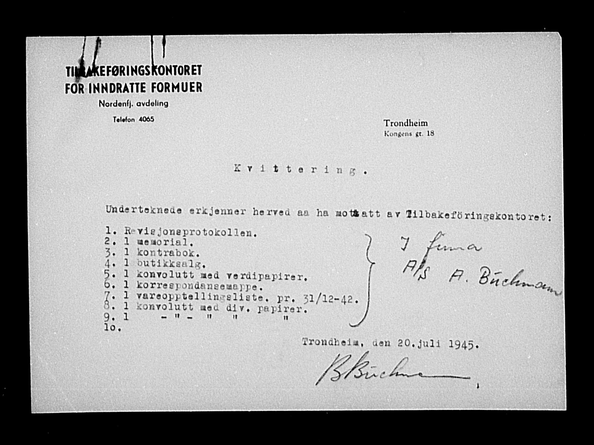 Justisdepartementet, Tilbakeføringskontoret for inndratte formuer, AV/RA-S-1564/H/Hc/Hca/L0893: --, 1945-1947, p. 127