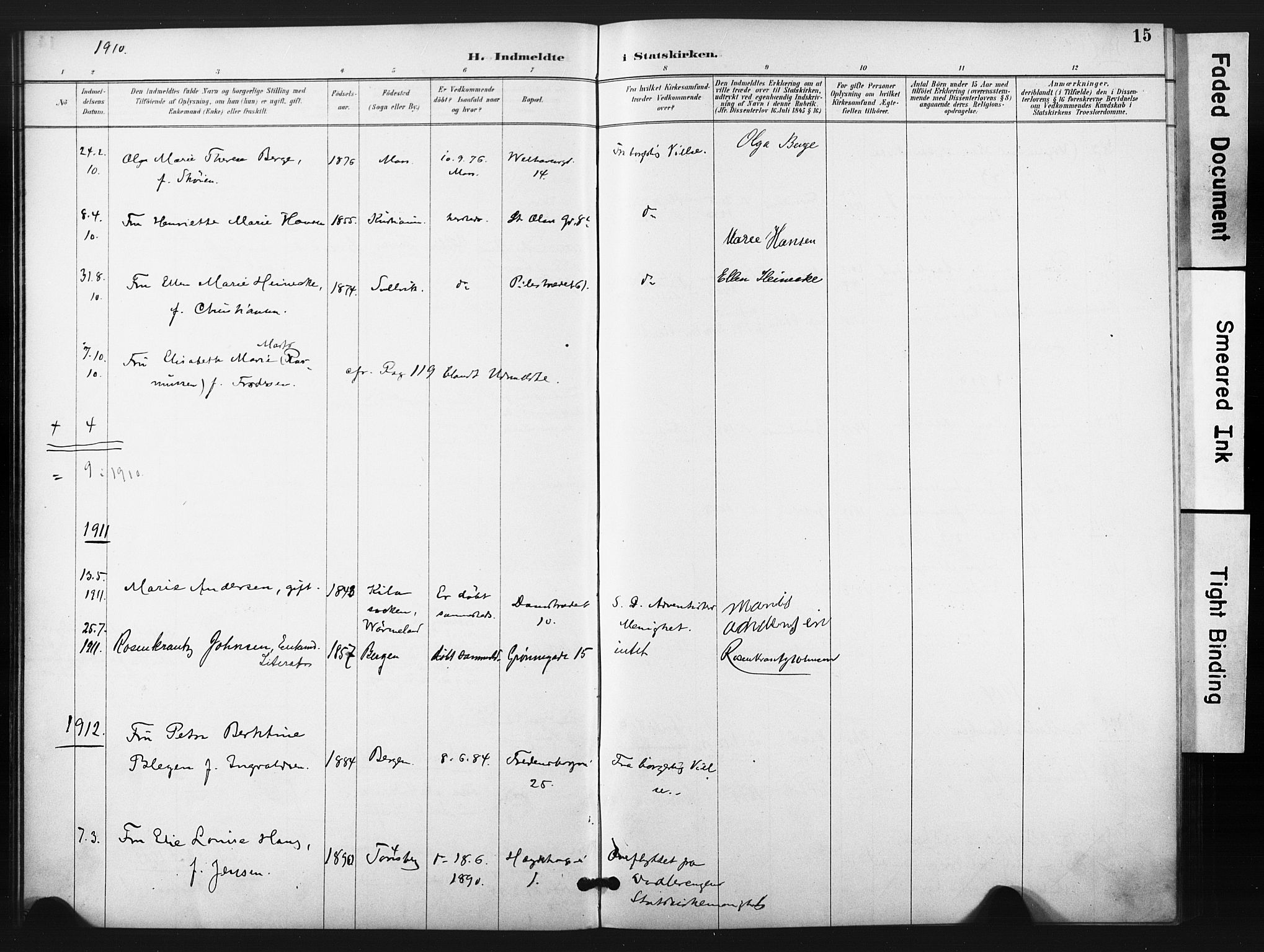 Trefoldighet prestekontor Kirkebøker, SAO/A-10882/F/Ff/L0002: Parish register (official) no. VI 2, 1891-1918, p. 15