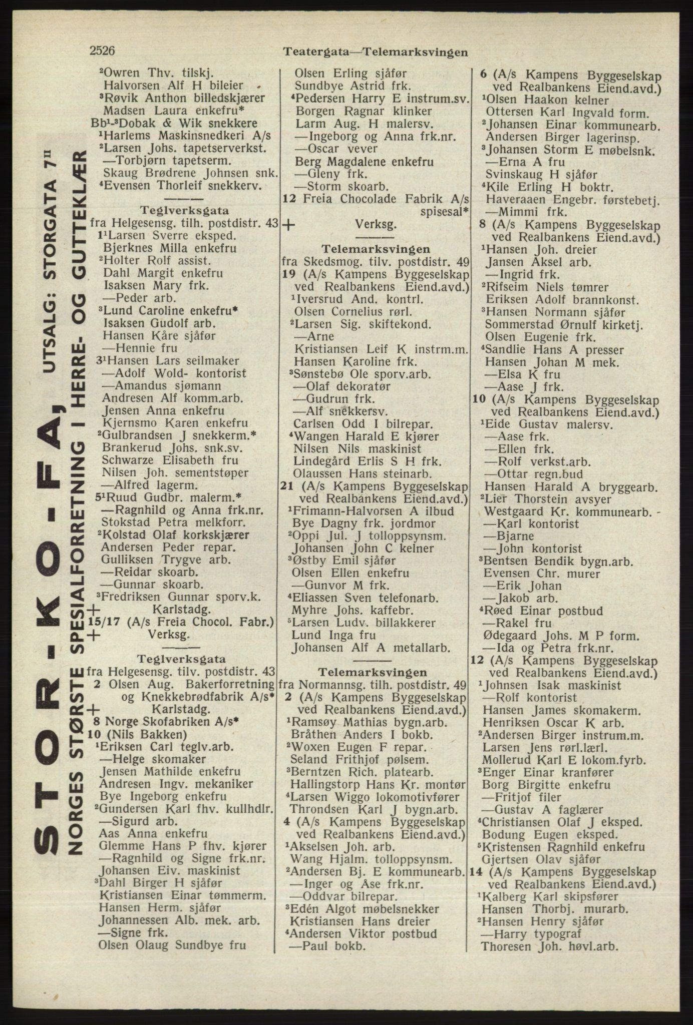 Kristiania/Oslo adressebok, PUBL/-, 1940, p. 2474