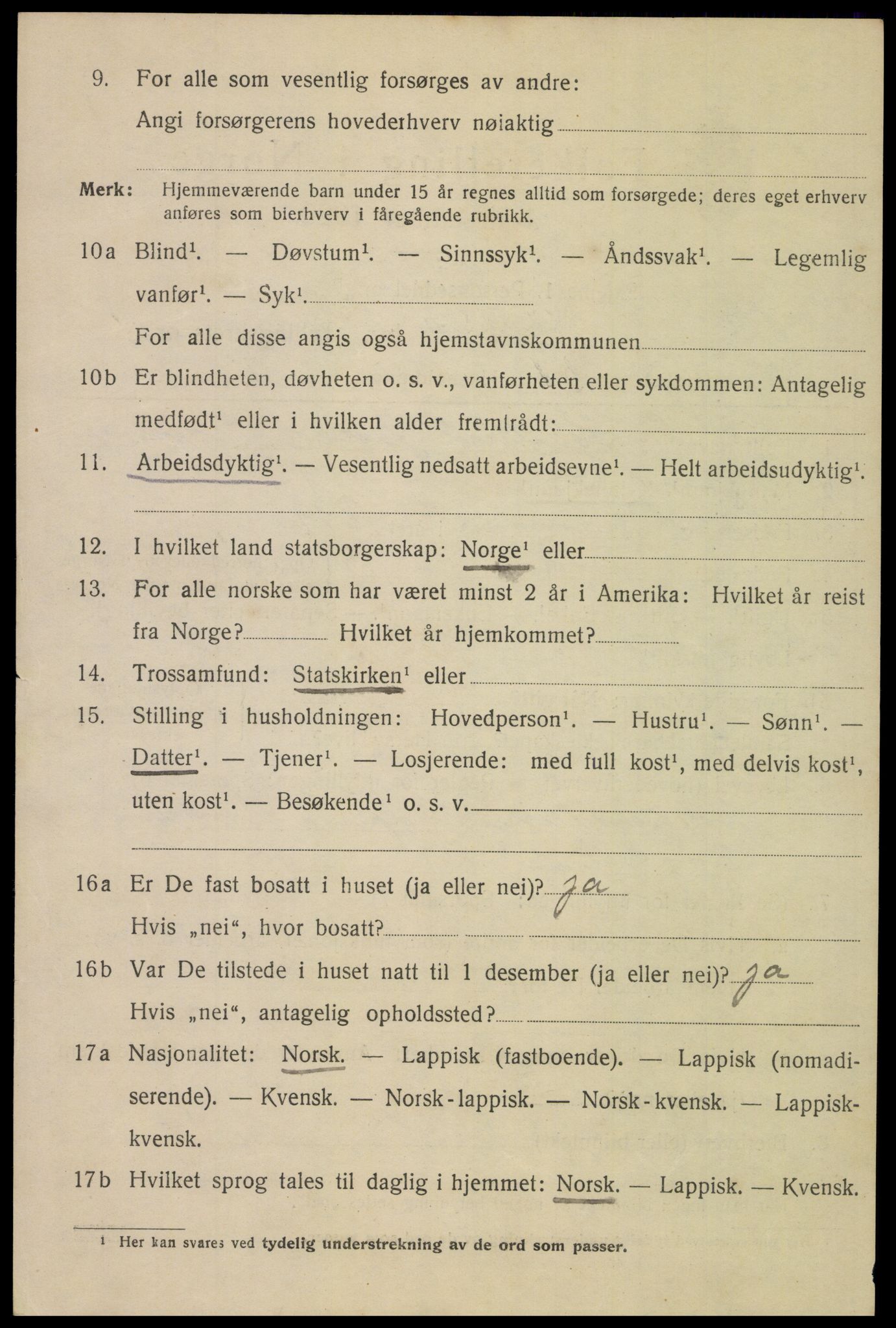 SAT, 1920 census for Bodø, 1920, p. 12828