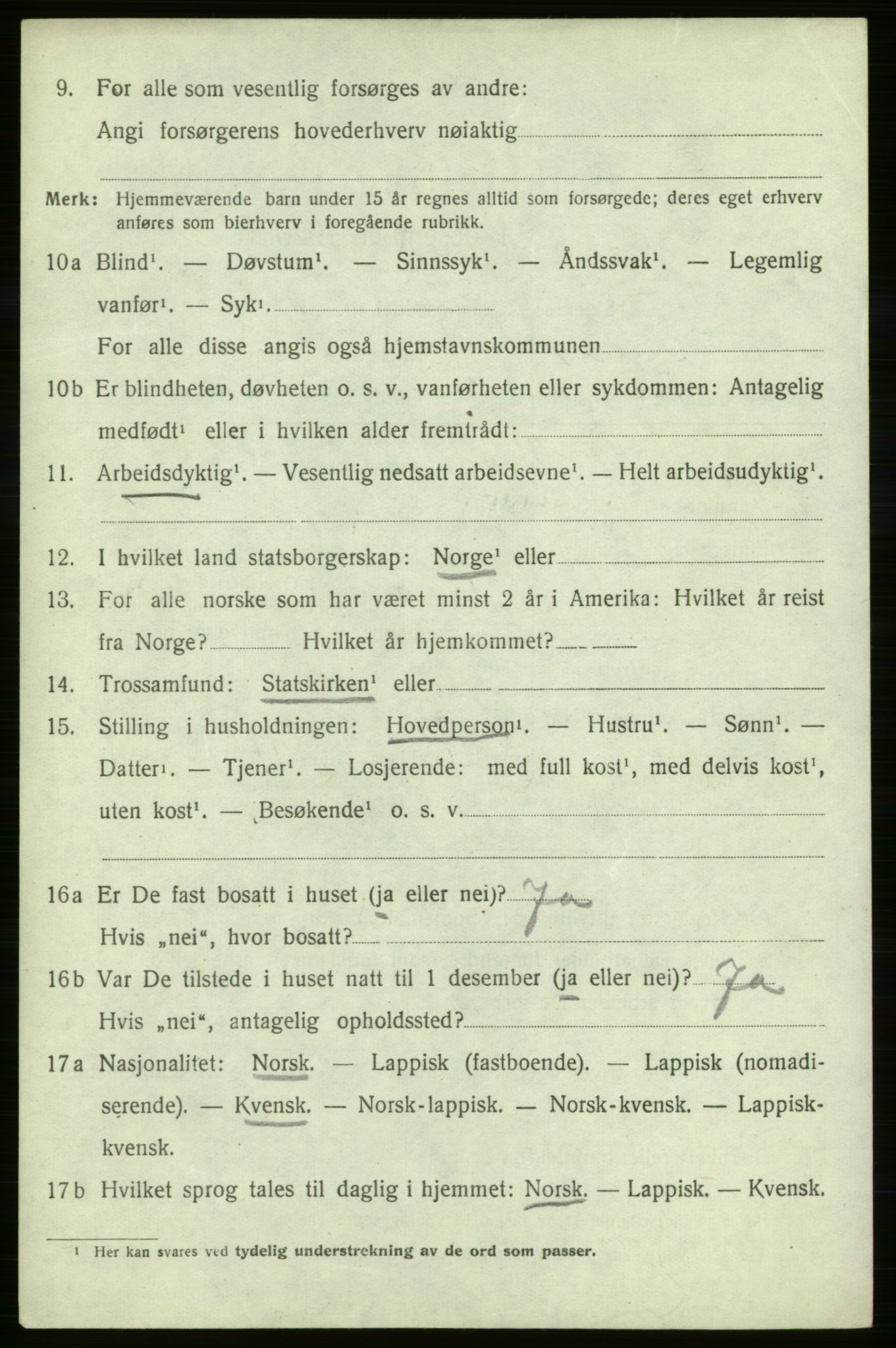 SATØ, 1920 census for Måsøy, 1920, p. 1167