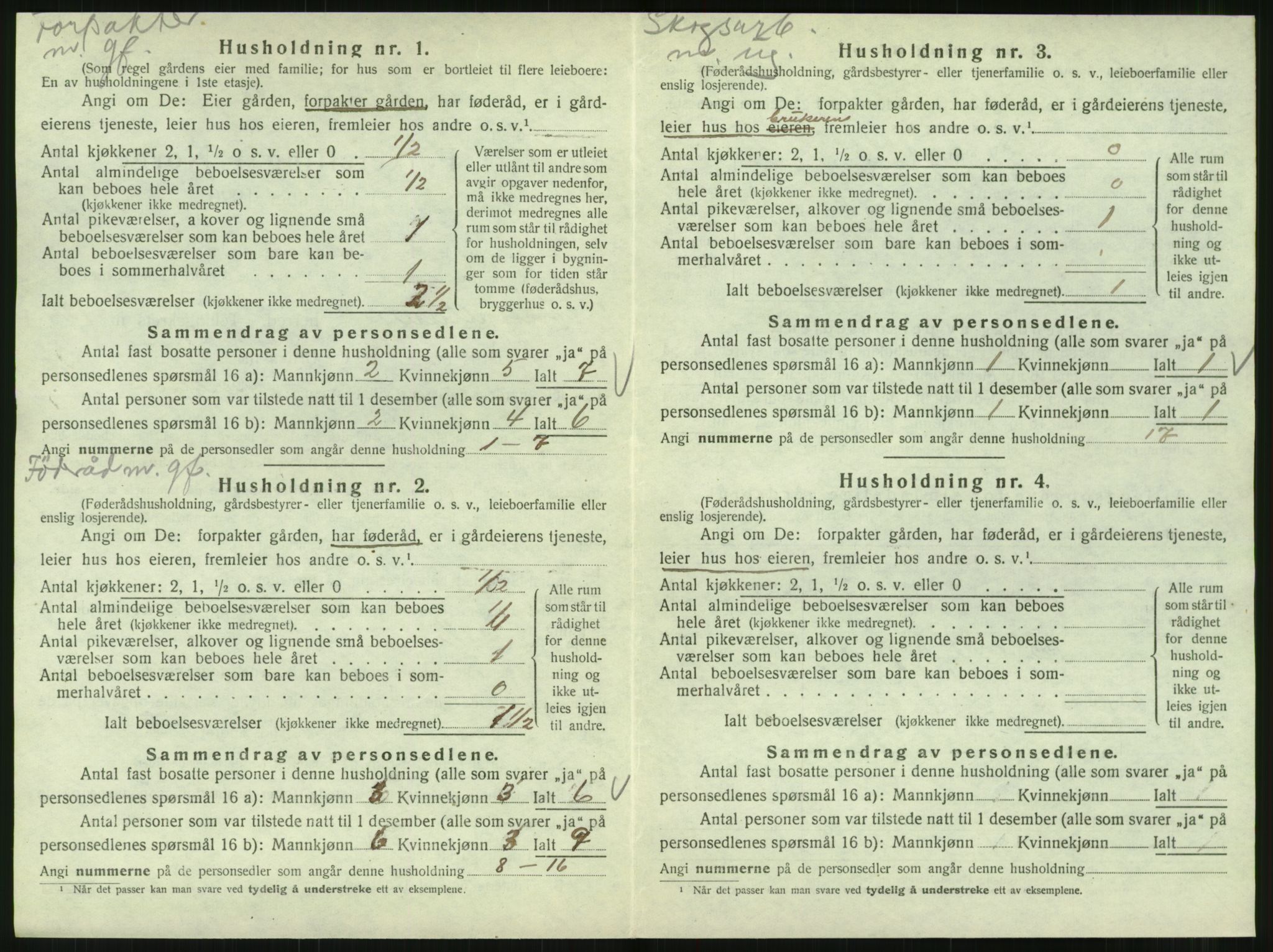 SAT, 1920 census for Hattfjelldal, 1920, p. 373