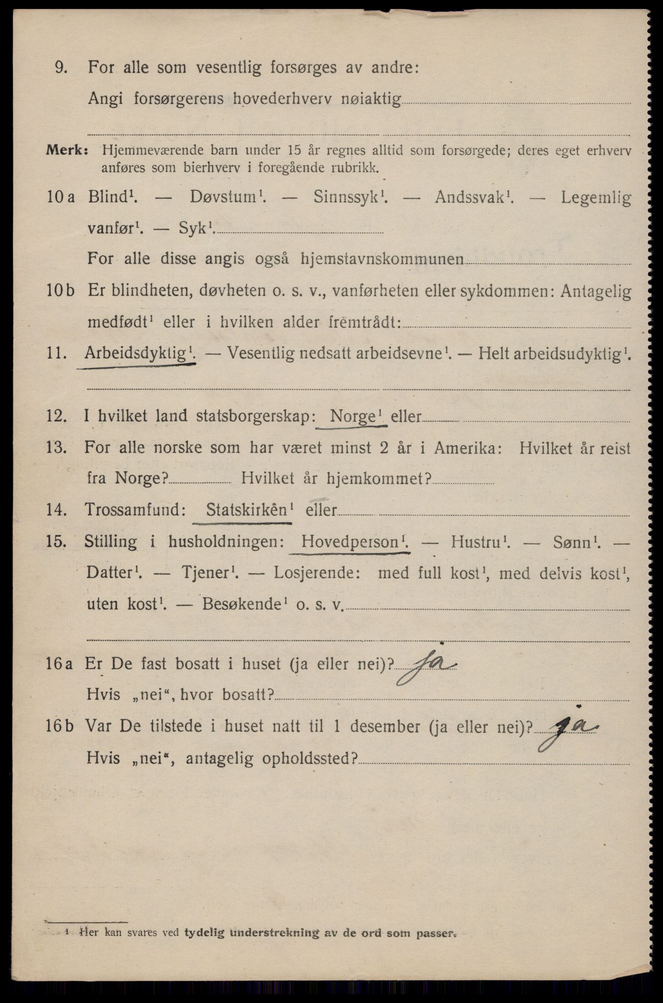 SAT, 1920 census for Trondheim, 1920, p. 97597