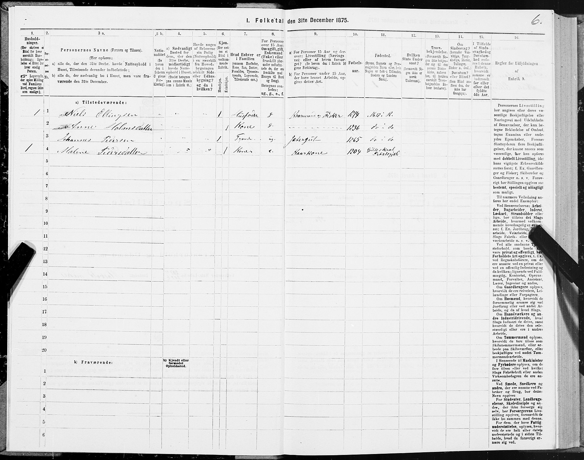 SAT, 1875 census for 1836P Rødøy, 1875, p. 4006