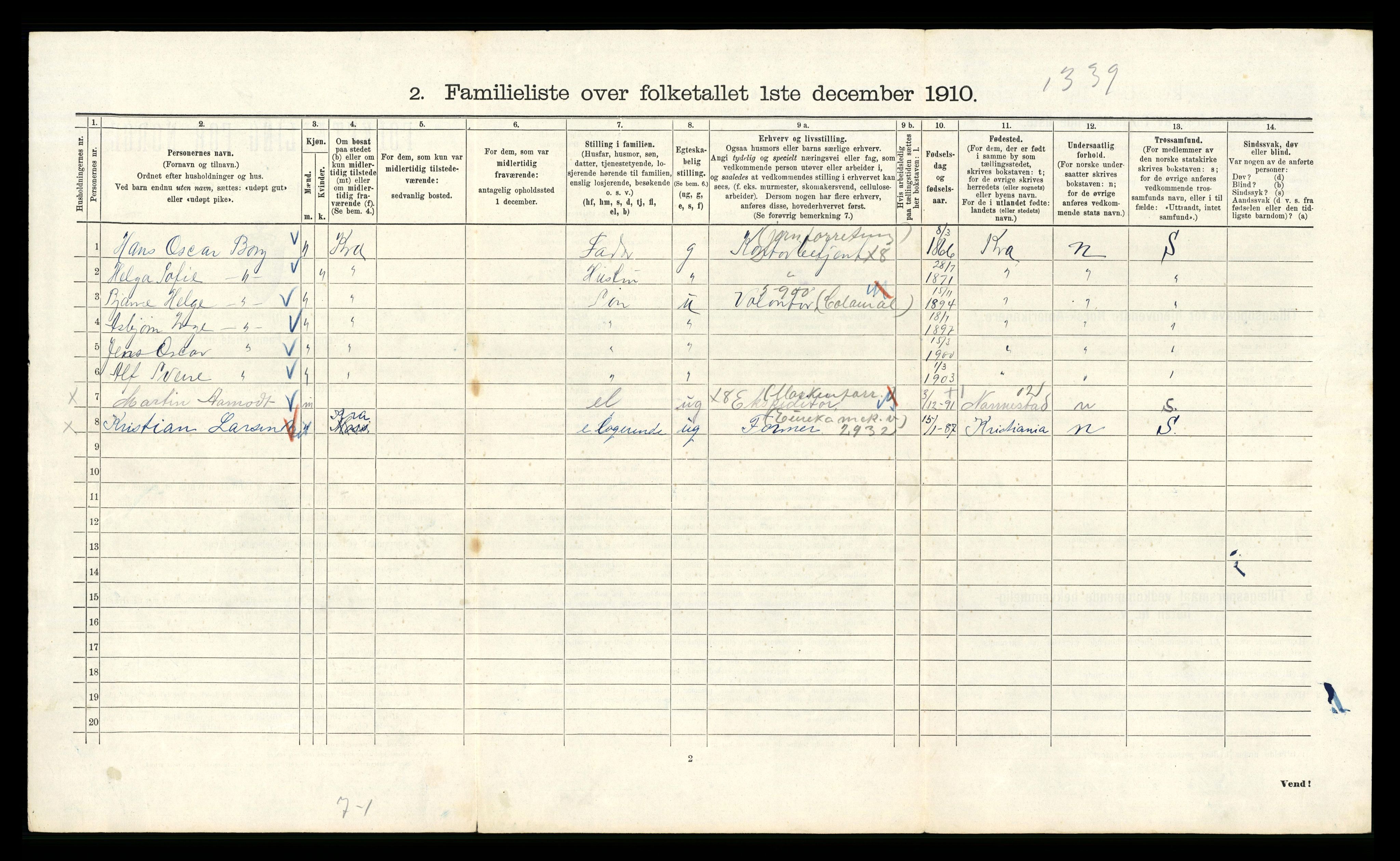 RA, 1910 census for Kristiania, 1910, p. 111090